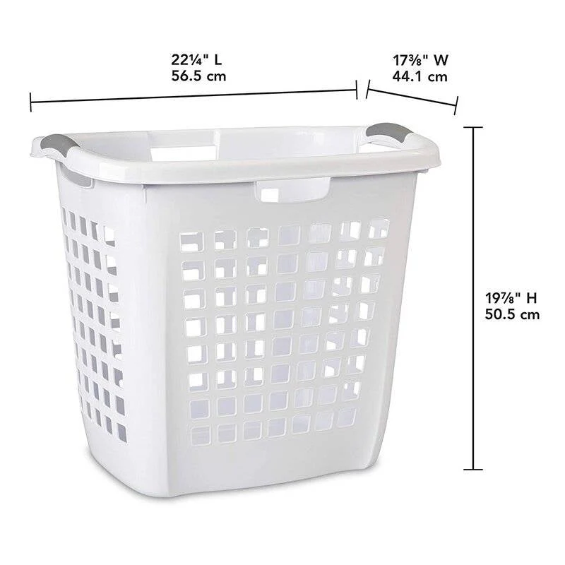 Set of 4 Heavy Duty Plastic Laundry Hamper Dirty Clothes Basket - Image 5