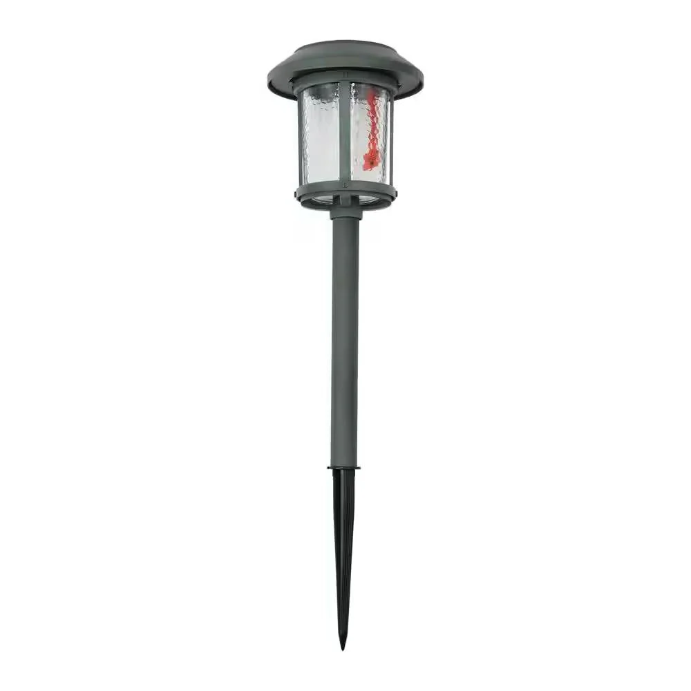 Set of 4 - Outdoor Solar LED Lights in Green with Yard Path Ground Stakes - Image 5