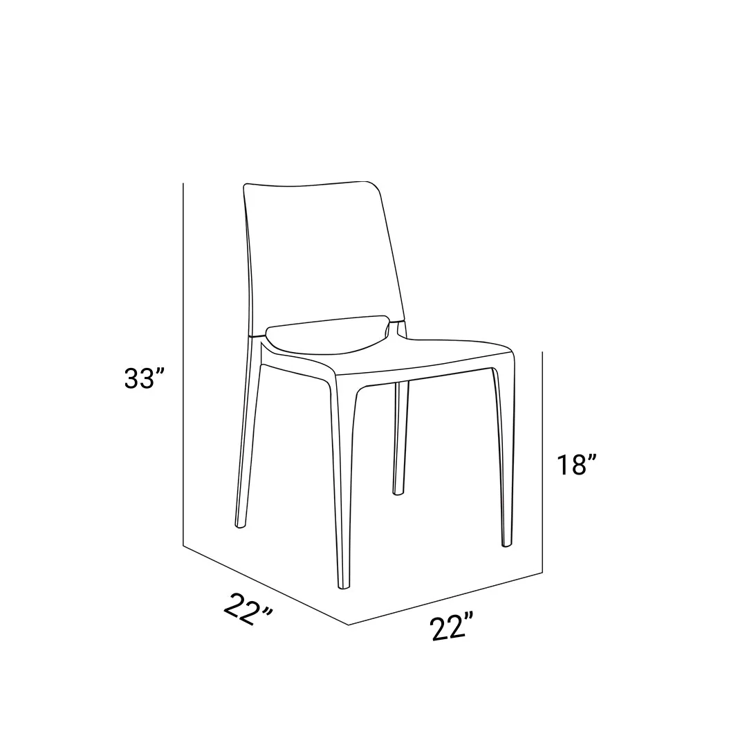 Set of 4 Patio Dining Side chair - Fresno - Image 3
