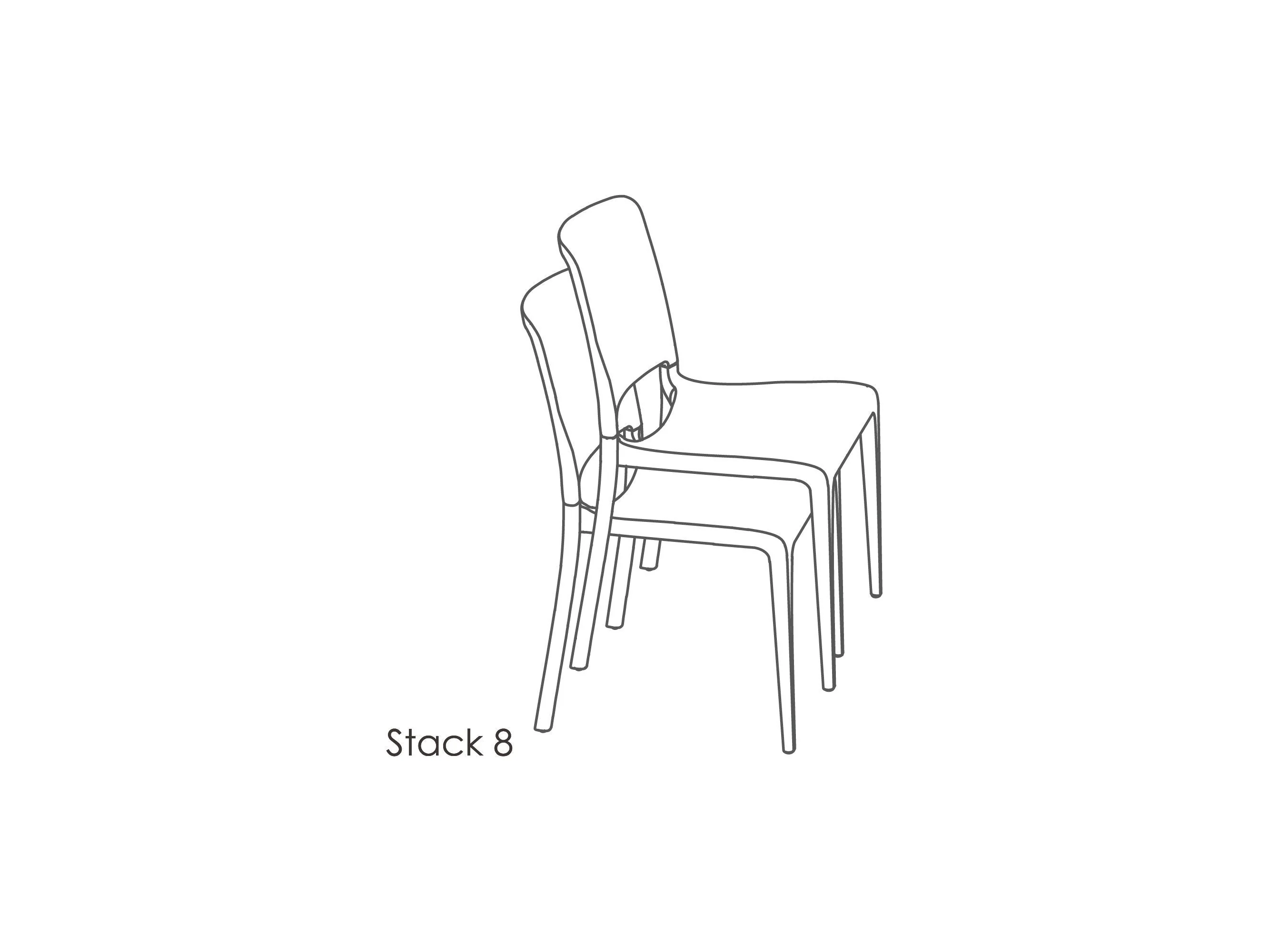 Set of 4 Patio Dining Side chair - Fresno - Image 4