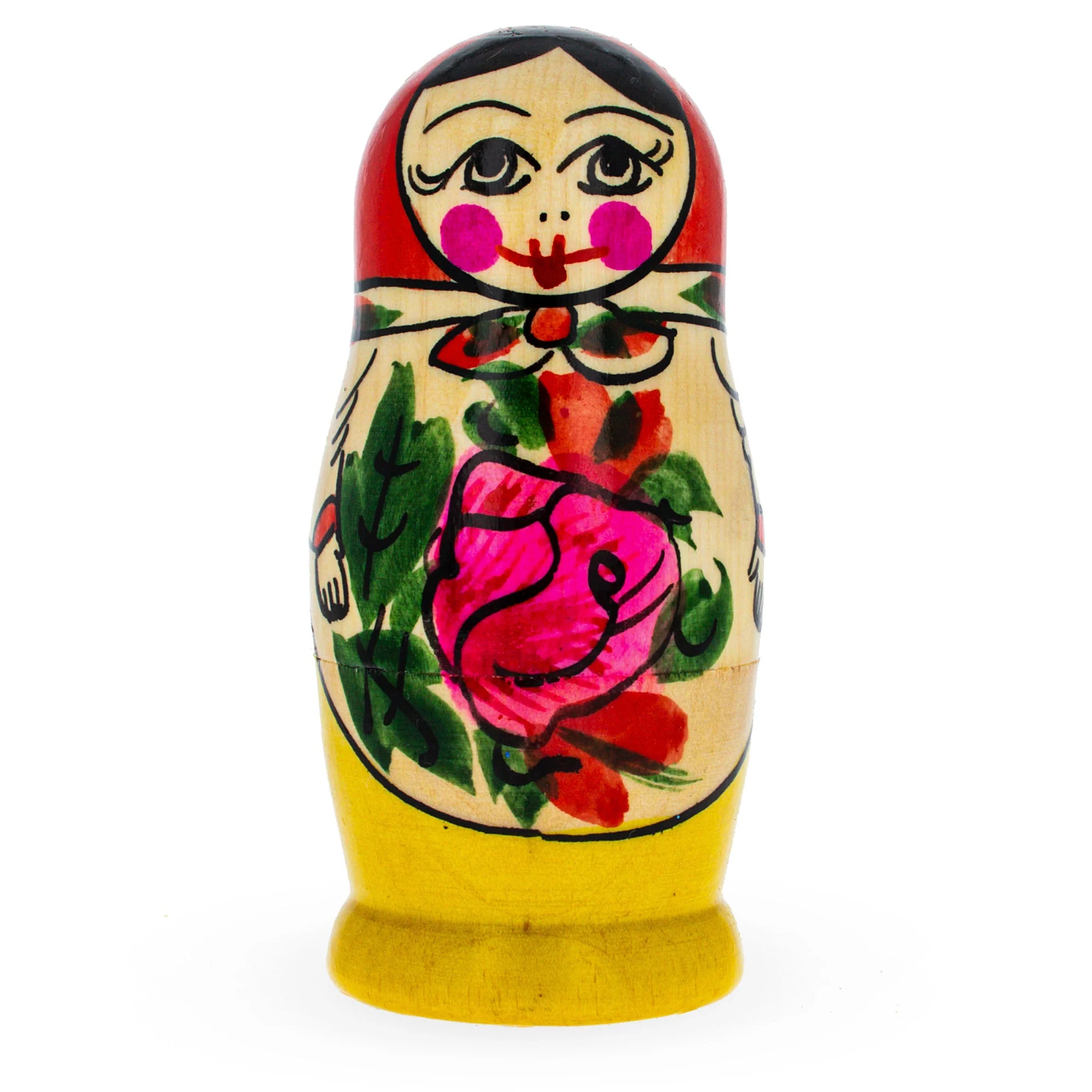 Set of 4 Semyonov Traditional Wooden Nesting Dolls 4 Inches - Image 3