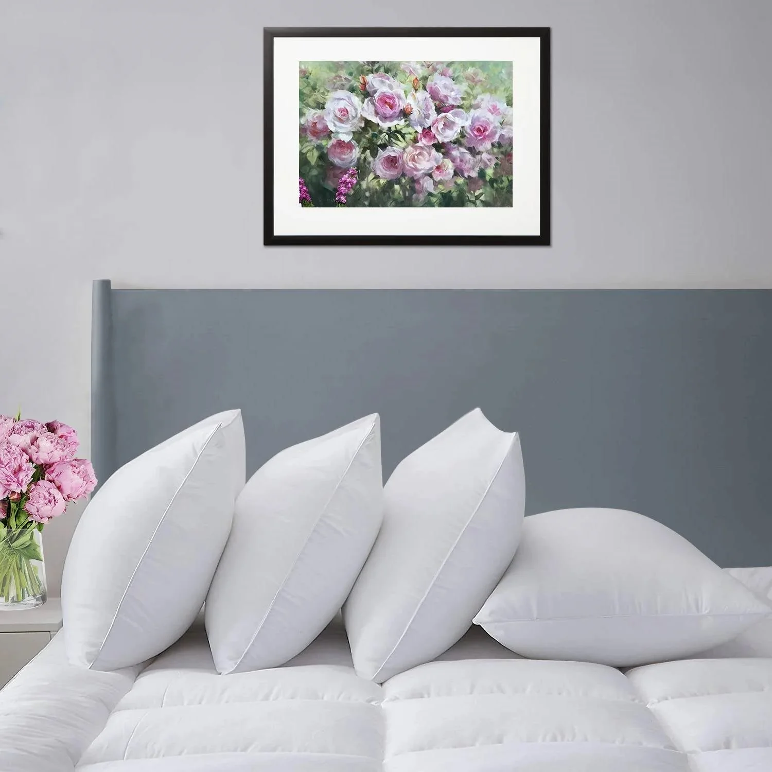Set of 4 - Standard size Down Alternative Pillows - Machine Washable - Image 2