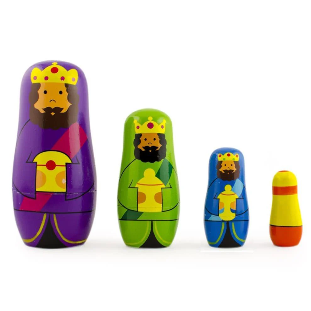 Set of 4 Unfinished Wooden Nesting Dolls DIY Craft Blanks for Painting 4 Inches - Image 6