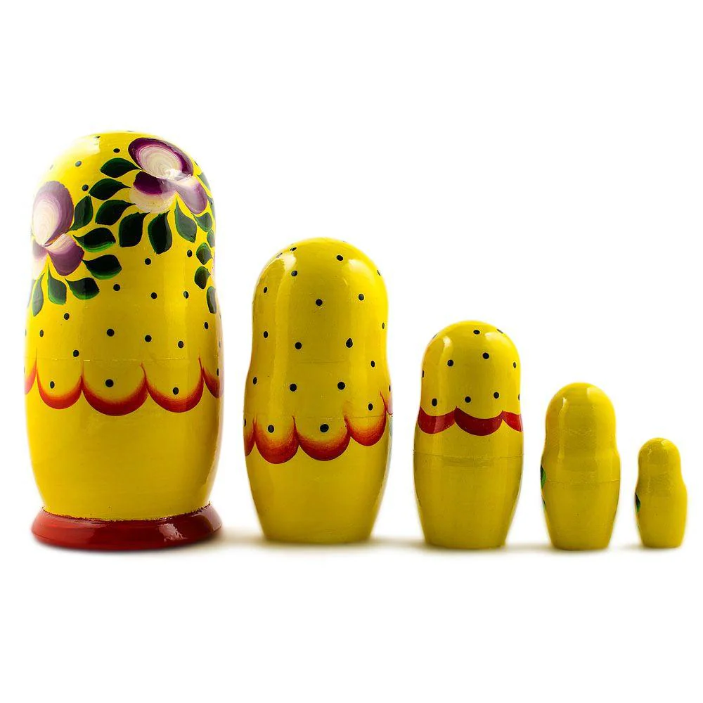 Set of 5 Darya Nesting Dolls 7 Inches - Image 2
