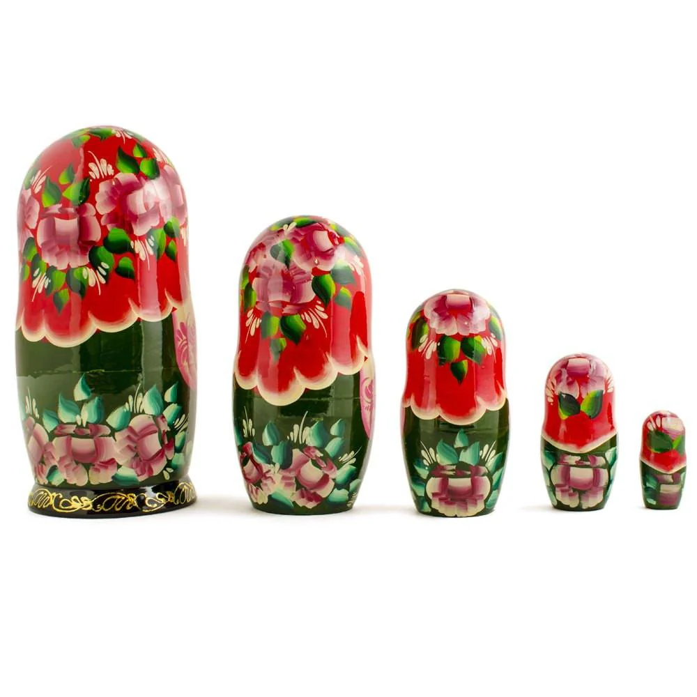 Set of 5 Fairy Tale Nesting Dolls 7 Inches - Image 2