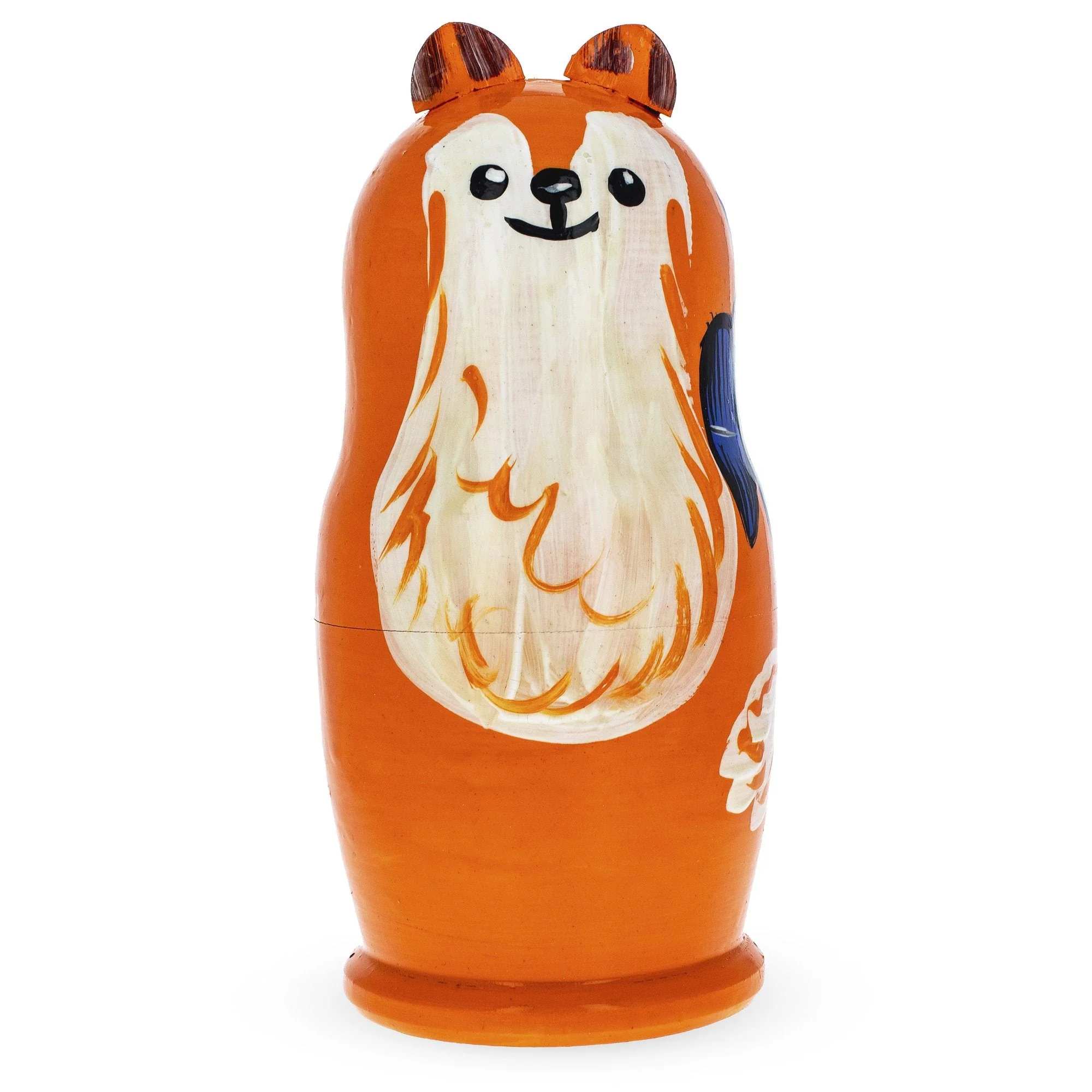 Set of 5 Fox Family Wooden Nesting Dolls - Image 3
