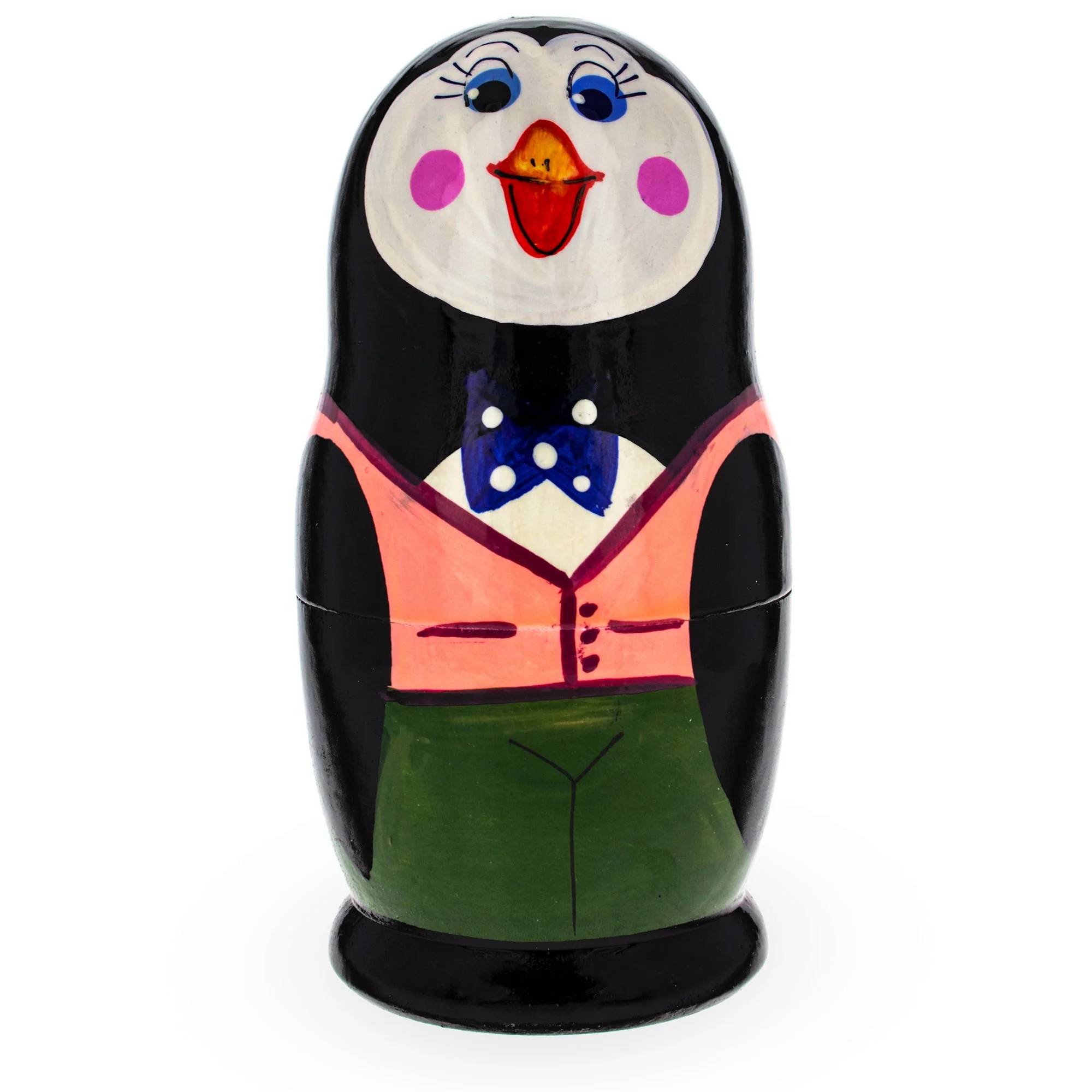 Set of 5 Happy Penguins  Nesting Dolls - Image 4