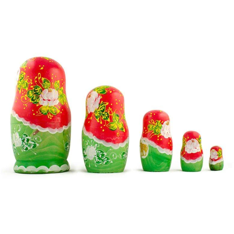 Set of 5 Olga Nesting Dolls 6.5 Inches - Image 2