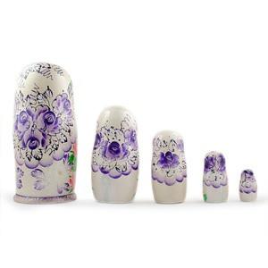 Set of 5 Orthodox Church Wooden Nesting Dolls 7 Inches - Image 2