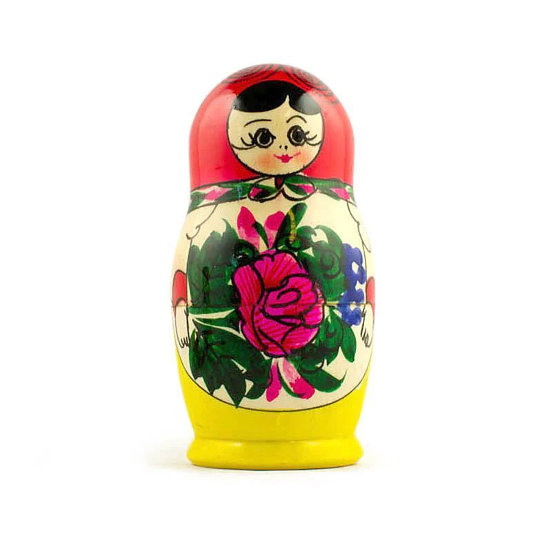 Set of 5 Traditional  Nesting Dolls 4.5 Inches - Image 3
