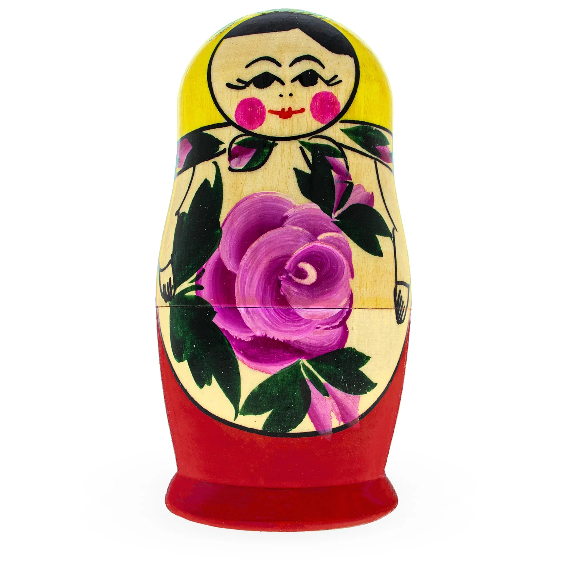 Set of 5 Traditional Style Matryoshka Wooden Nesting Dolls - Image 3