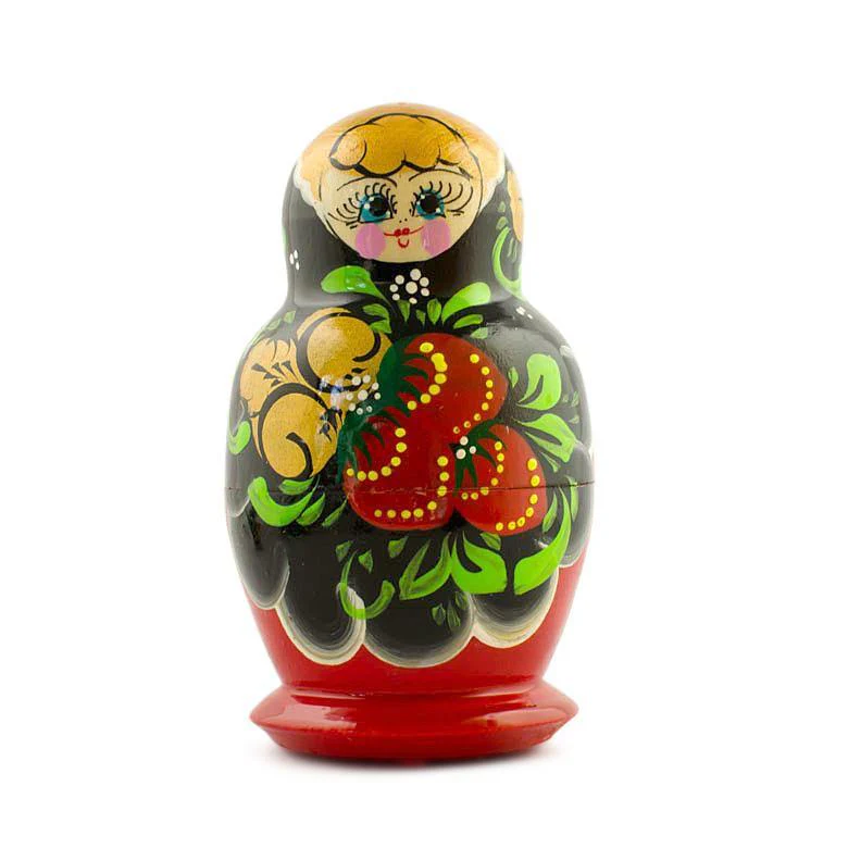 Set of 5 Wooden Nesting Dolls 3.5 Inches - Image 3