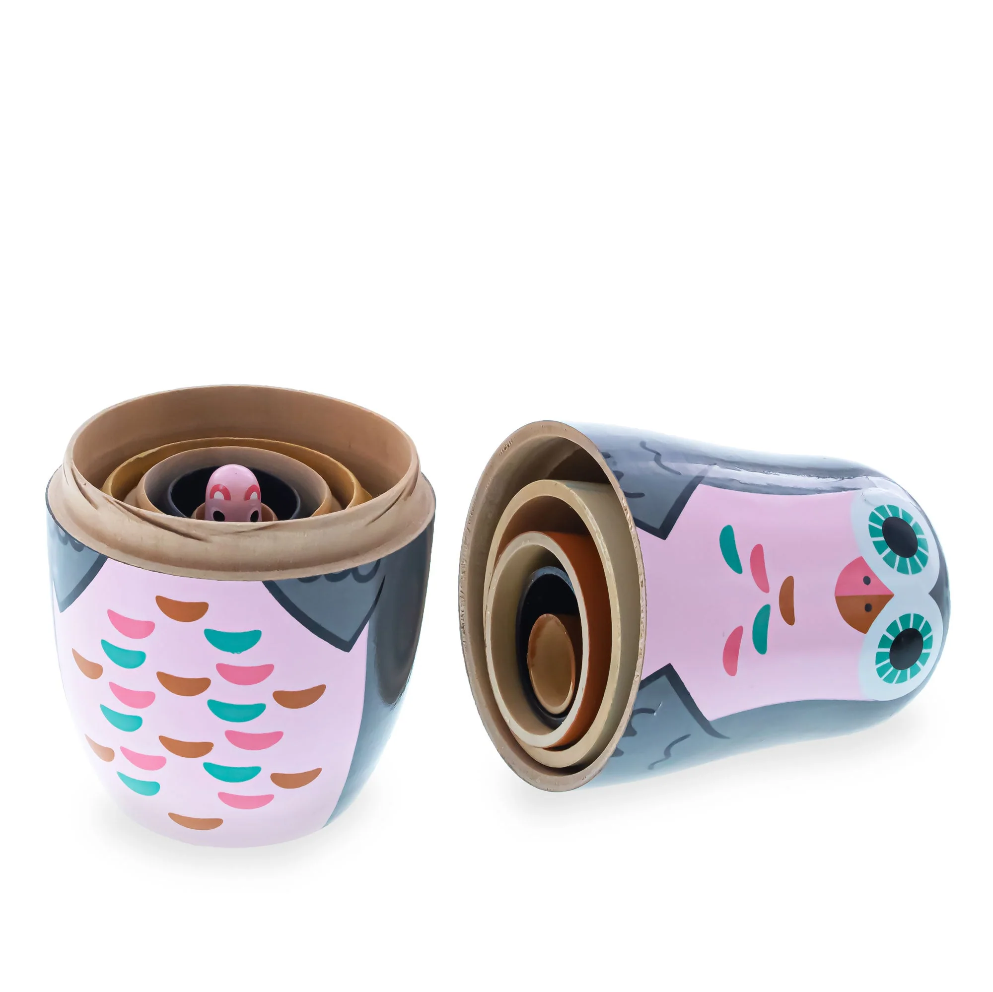 Set of 6 Animals Wooden Nesting Dolls - Image 4