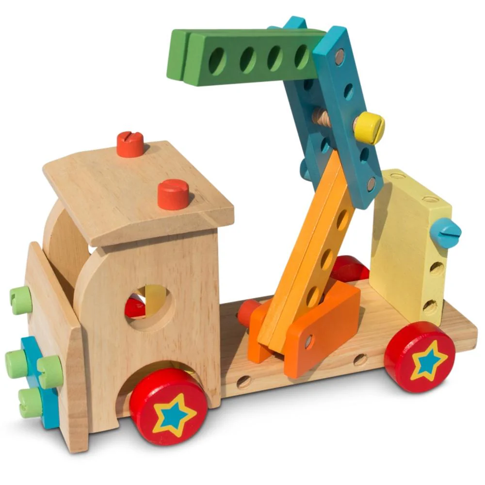 Set of Wooden Truck with Building Tools - Image 2