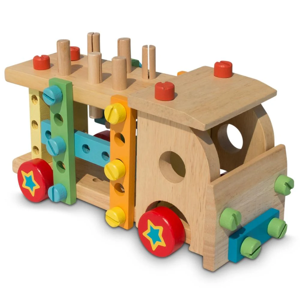 Set of Wooden Truck with Building Tools - Image 3