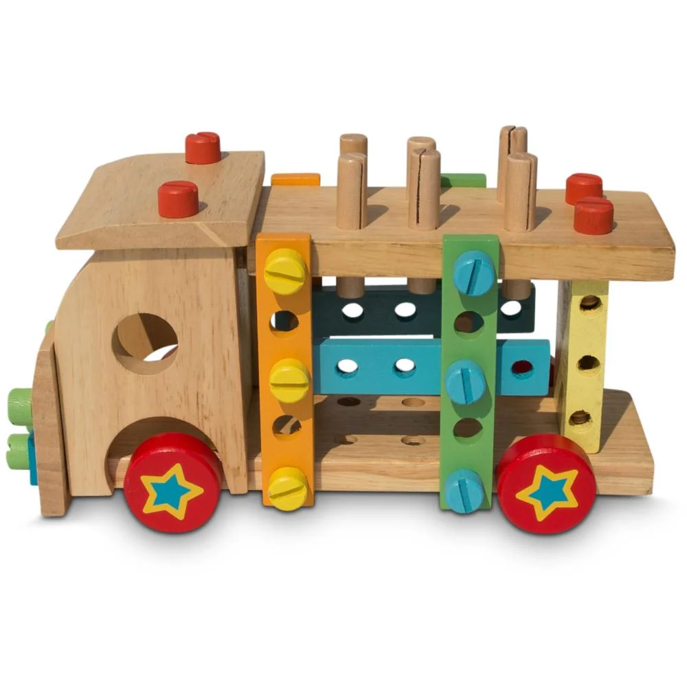 Set of Wooden Truck with Building Tools - Image 4