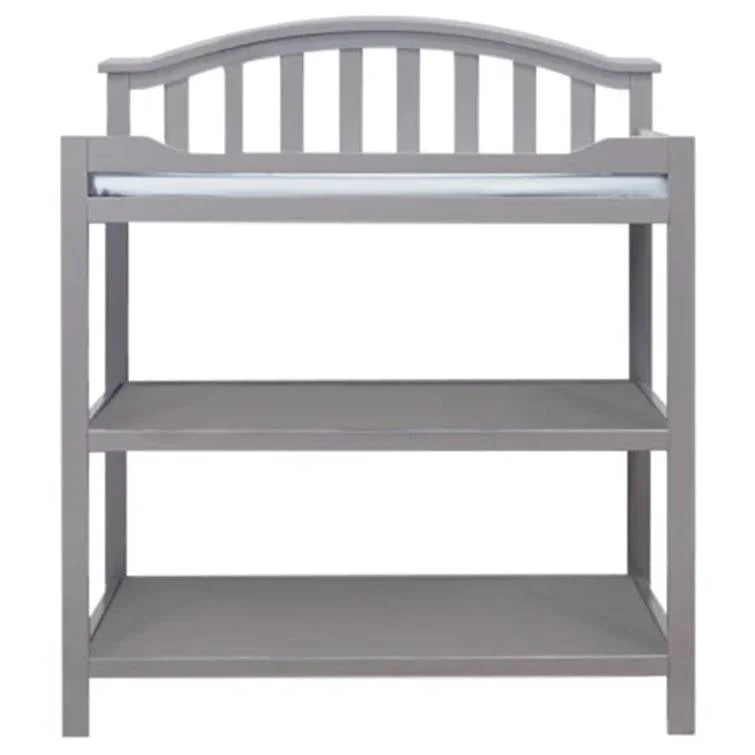 SF Home Baby Toddler Changing Table in Grey Wood Finish with Changing Pad - Image 2