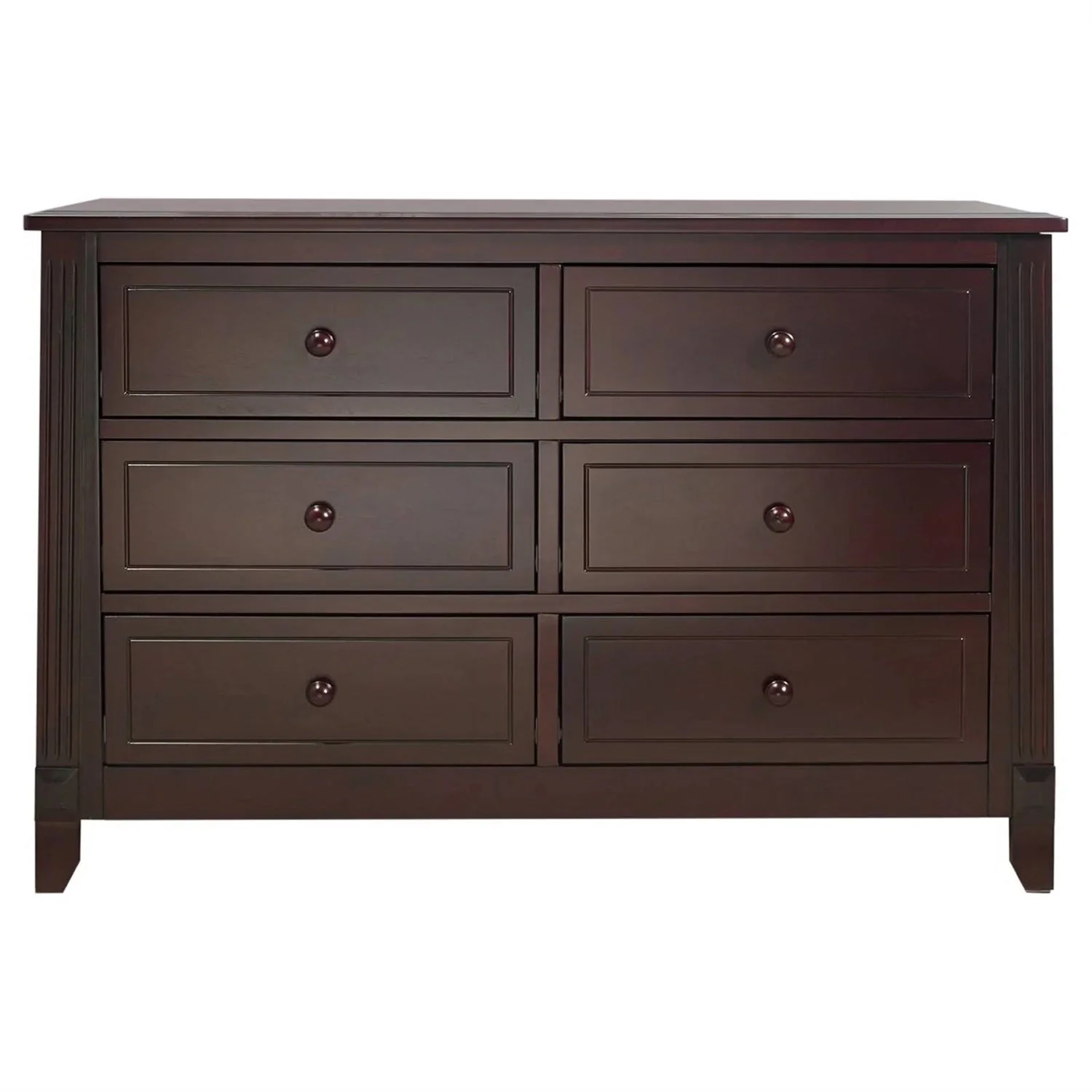 SF Home Kids Bedroom 6-Drawer Dresser in Espresso Wood Finish - Image 2