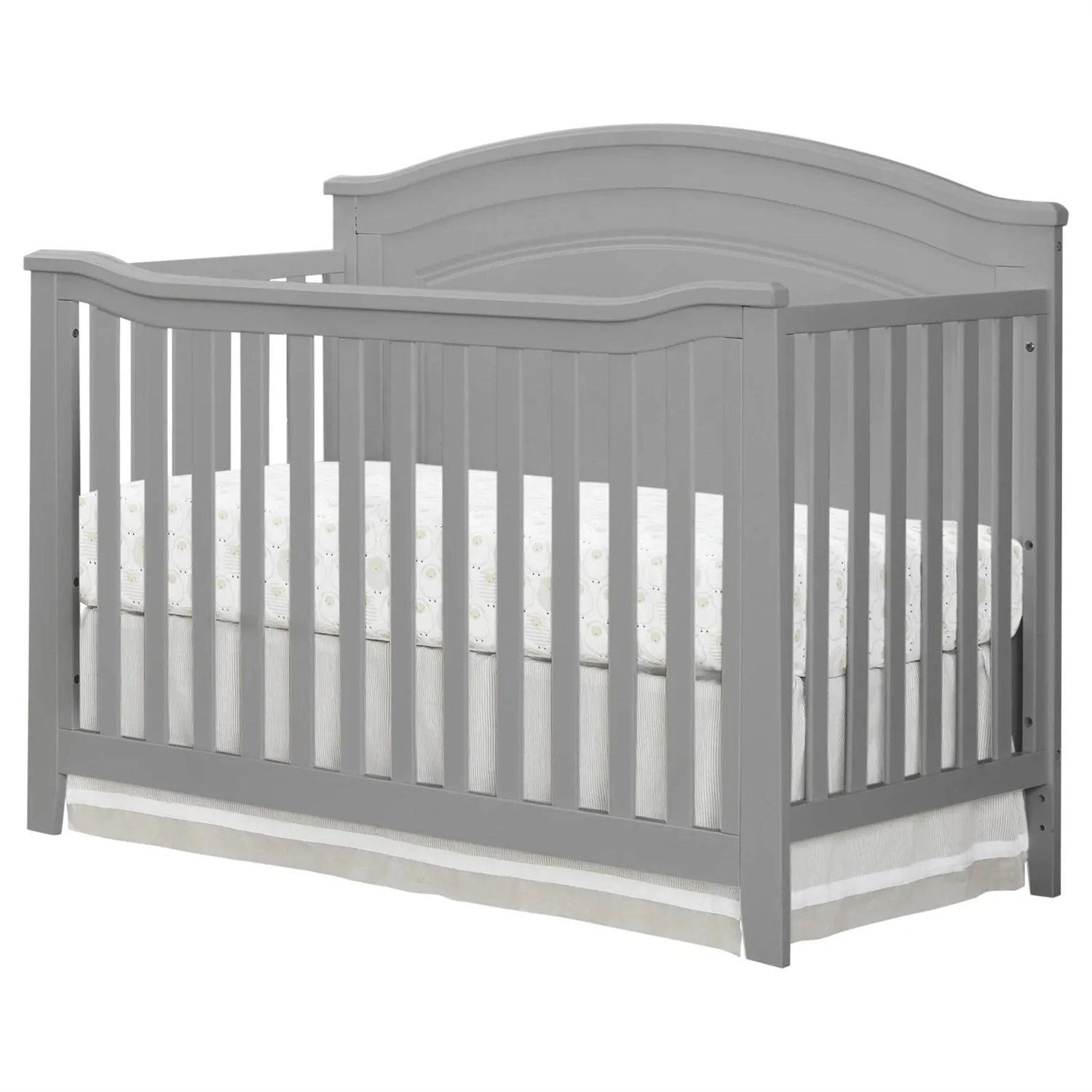 SF Home Solid Wood Convertible Crib in Grey - Toddler Bed Sold Separately - Image 2