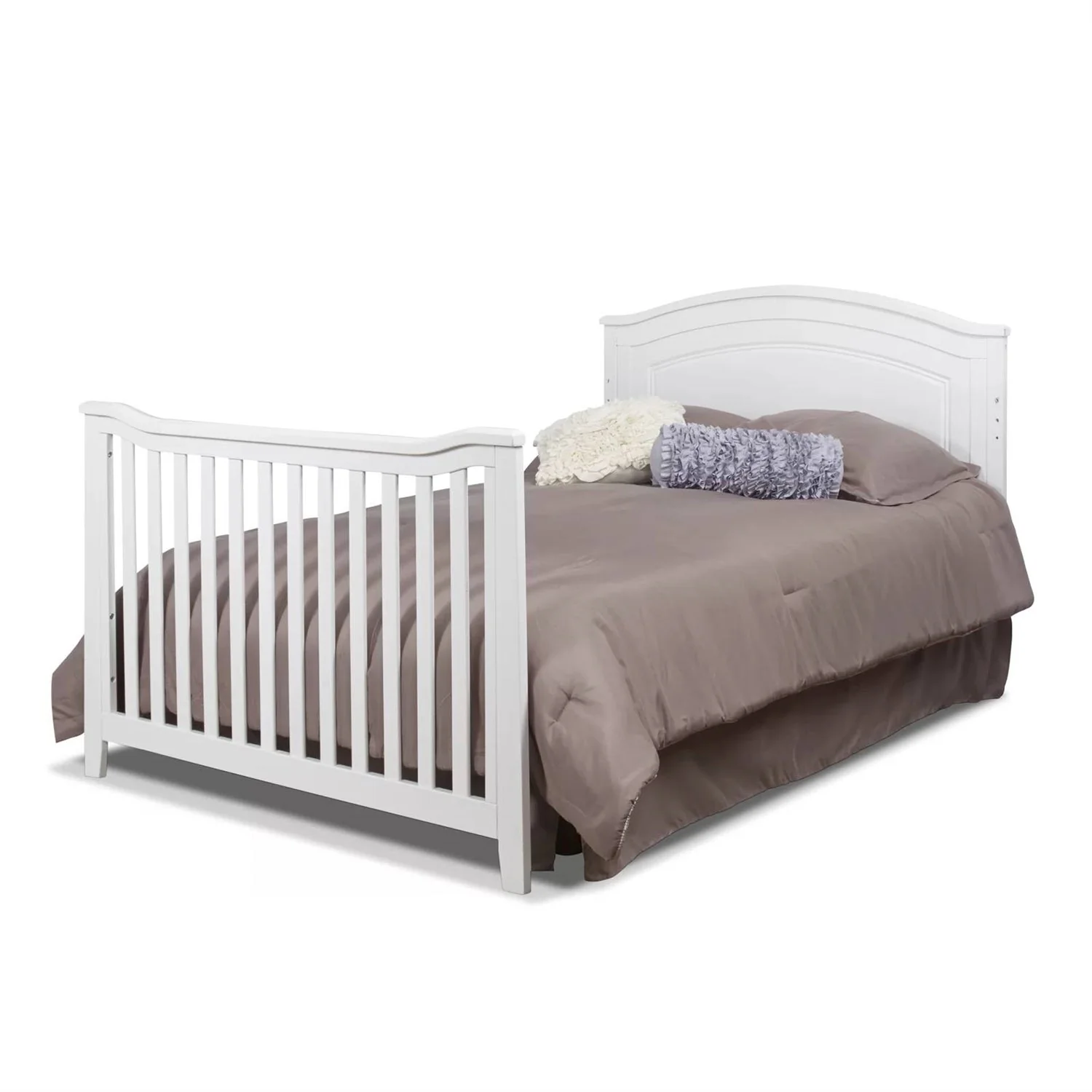 SF Home Solid Wood Convertible Crib in White - Toddler Bed Sold Separately - Image 4