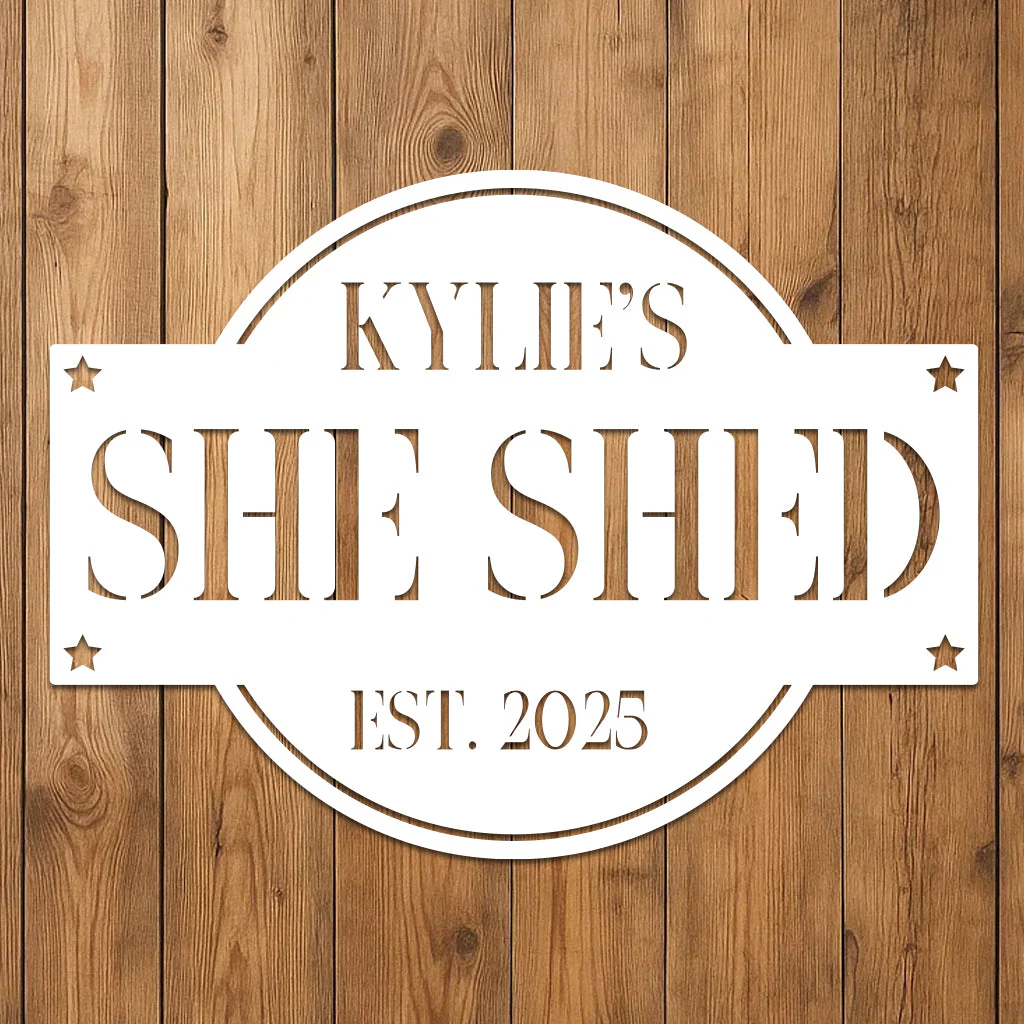 She Shed Sign w Name - Image 2