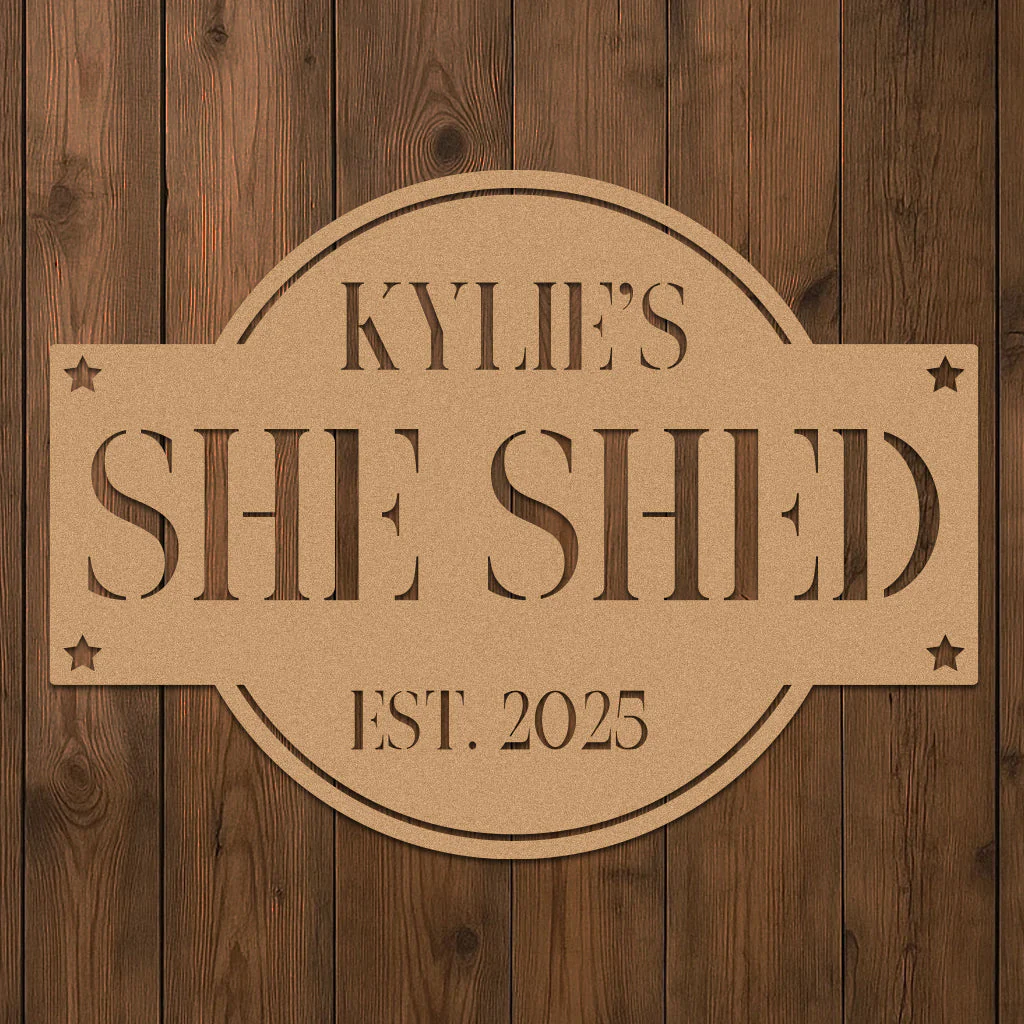 She Shed Sign w Name - Image 3