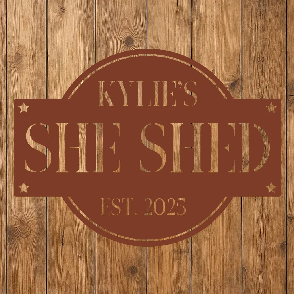 She Shed Sign w Name - Image 4
