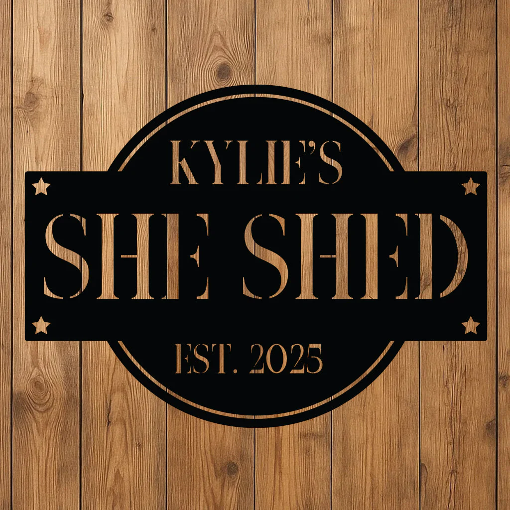 She Shed Sign w Name - Image 6