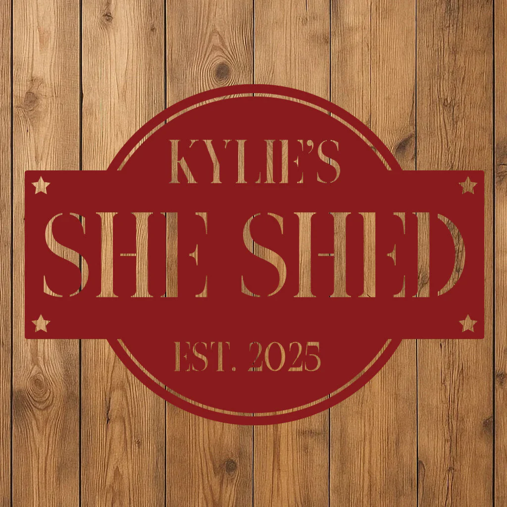 She Shed Sign w Name - Image 9