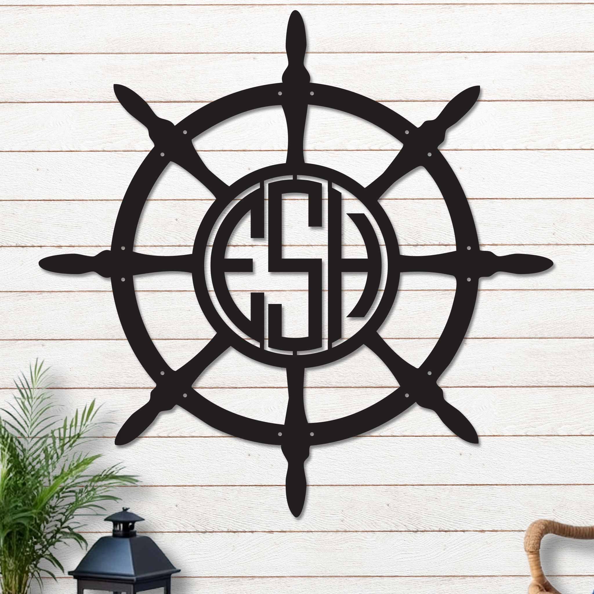Ships Wheel With Monogram - Image 2