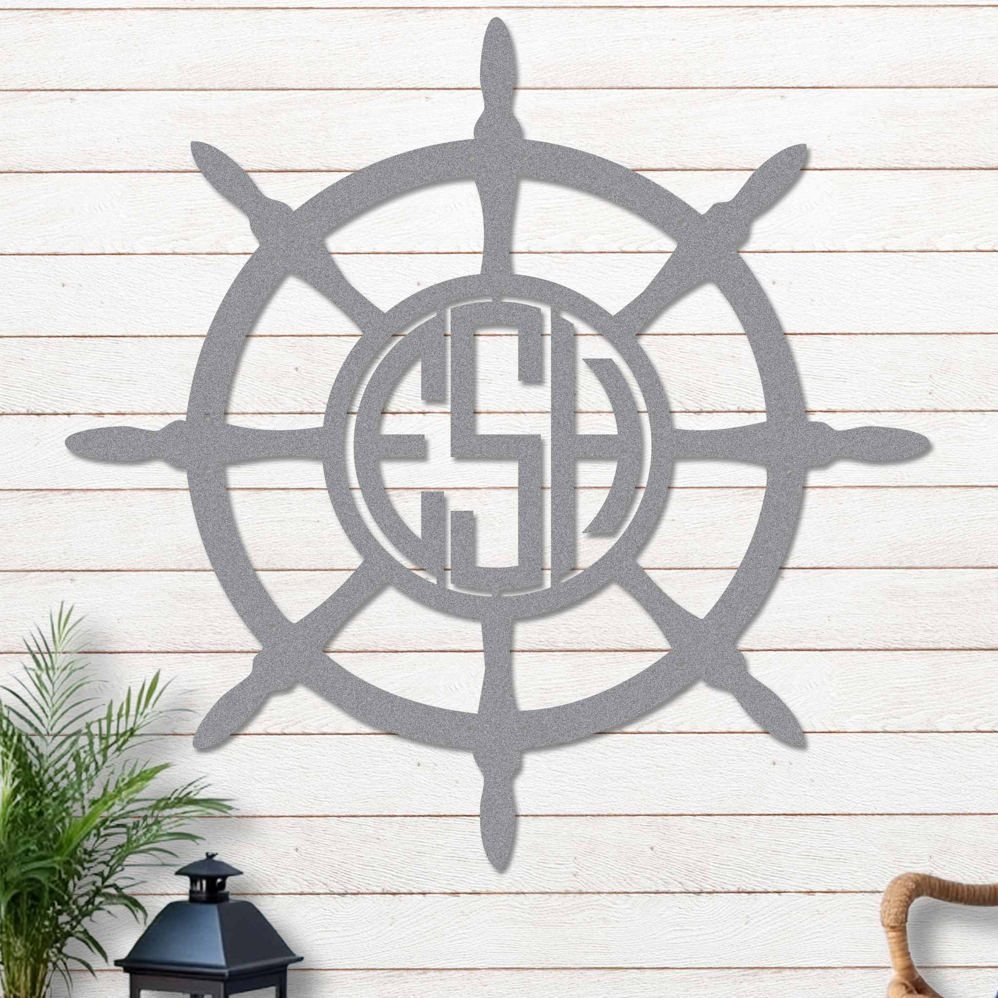 Ships Wheel With Monogram - Image 3