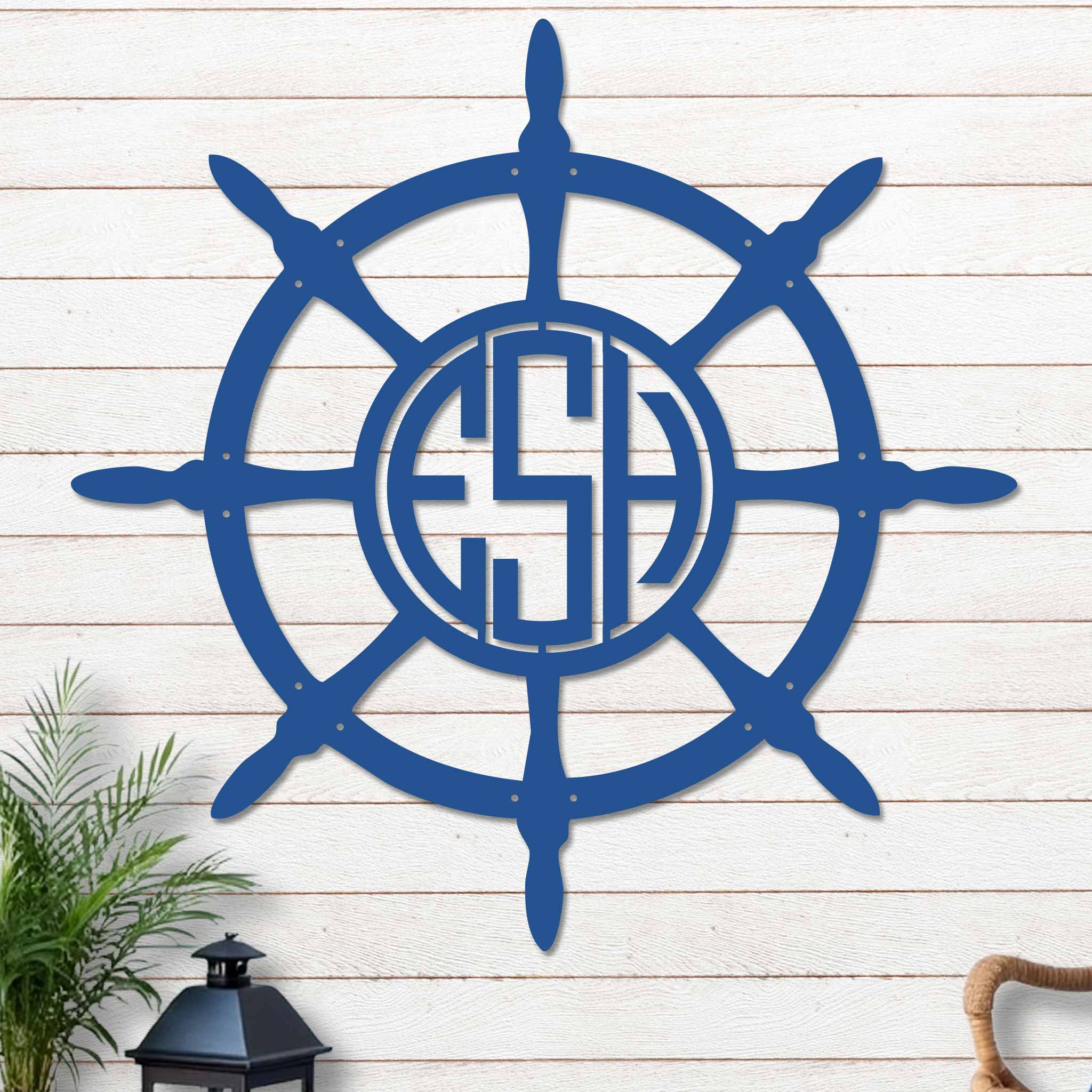 Ships Wheel With Monogram - Image 4