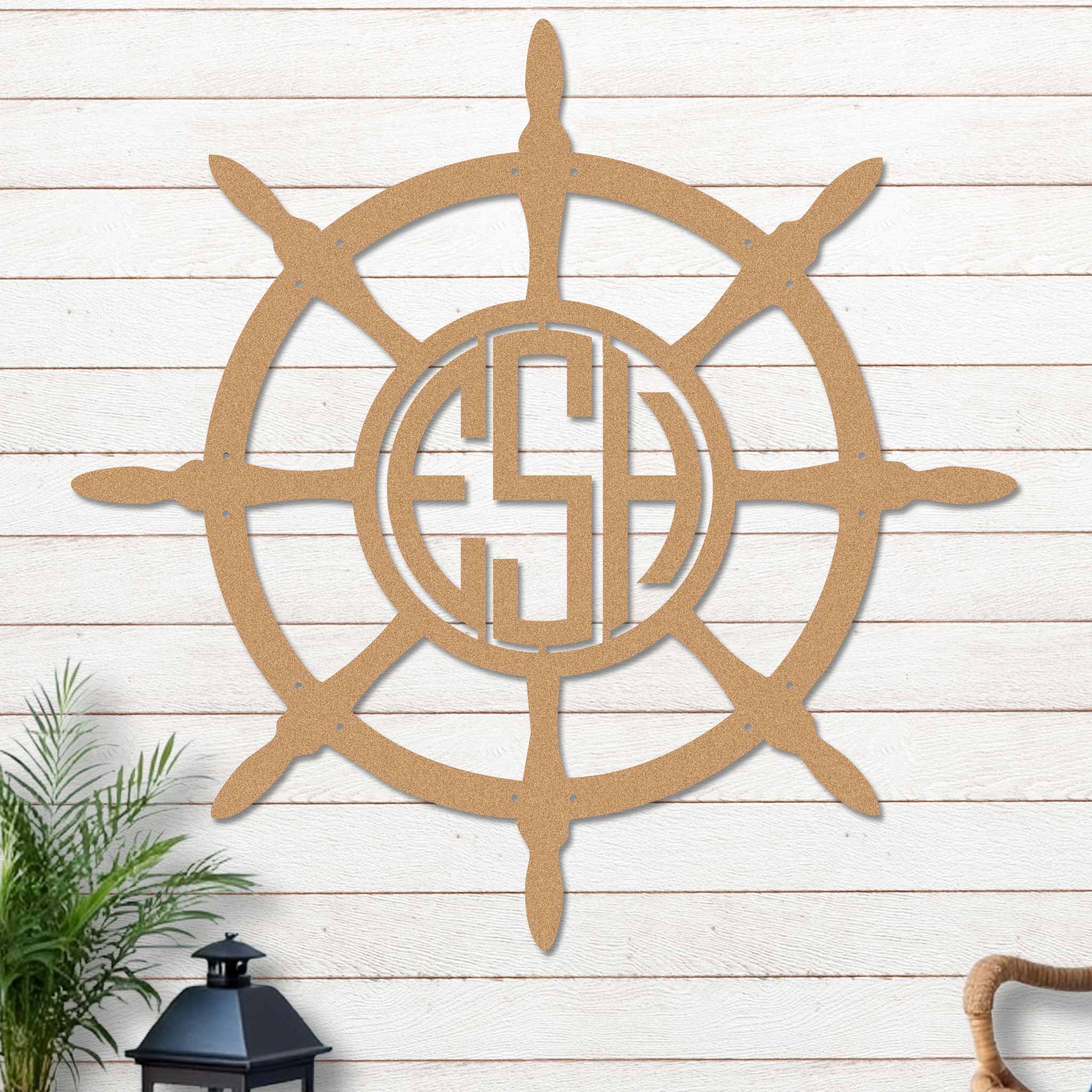 Ships Wheel With Monogram - Image 5