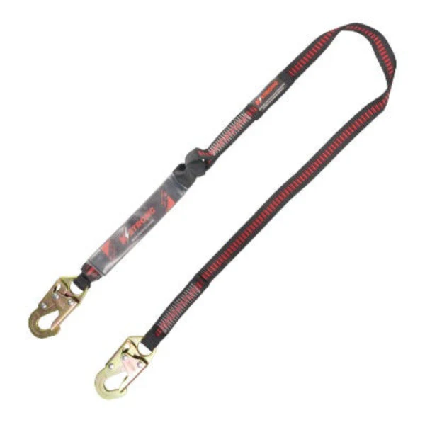 Shock Absorbing Lanyard - Clear Shock Pack - 2 Snap Hooks - All Sizes - Image 3