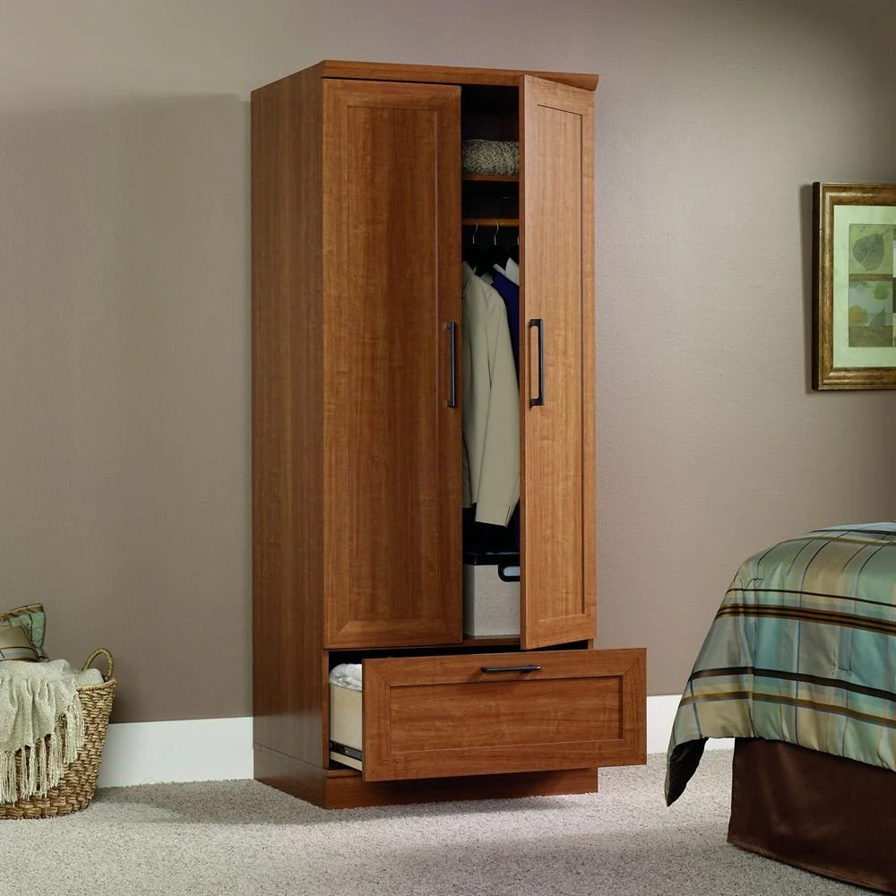 Sienna Oak Wardrobe Clothes Storage Cabinet Armoire - Image 2