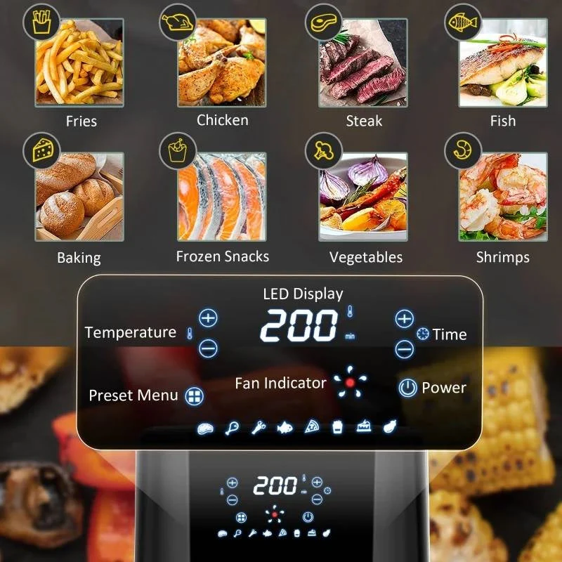 Silver/Black Multi-Function 4 in 1 Oven Air Fryer 4.7 QT - Image 3