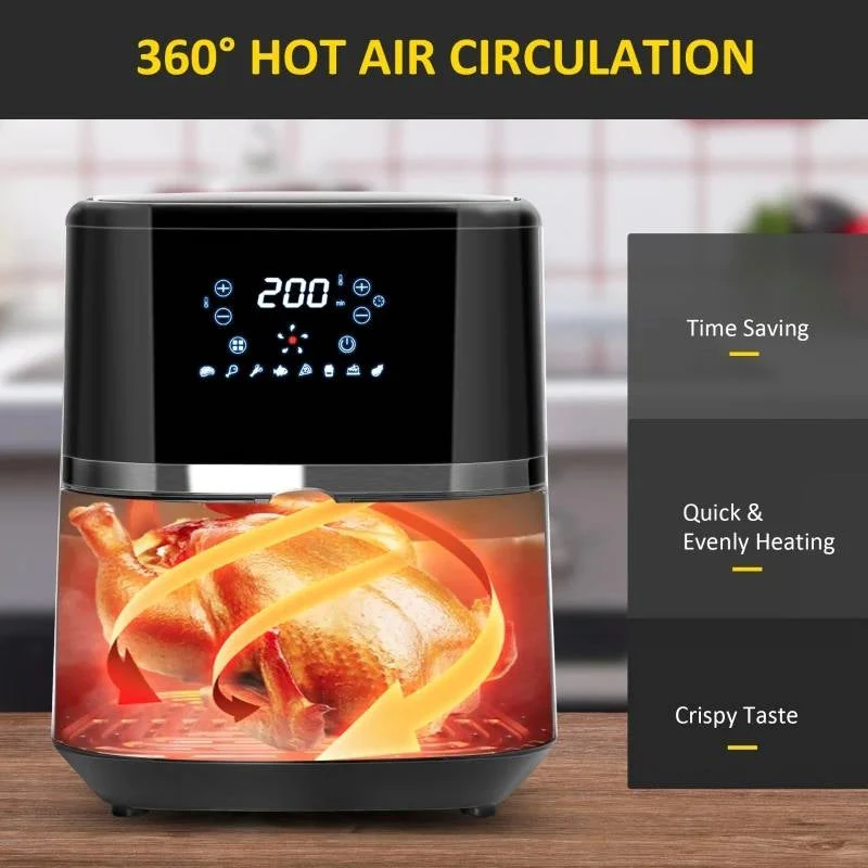 Silver/Black Multi-Function 4 in 1 Oven Air Fryer 4.7 QT - Image 4