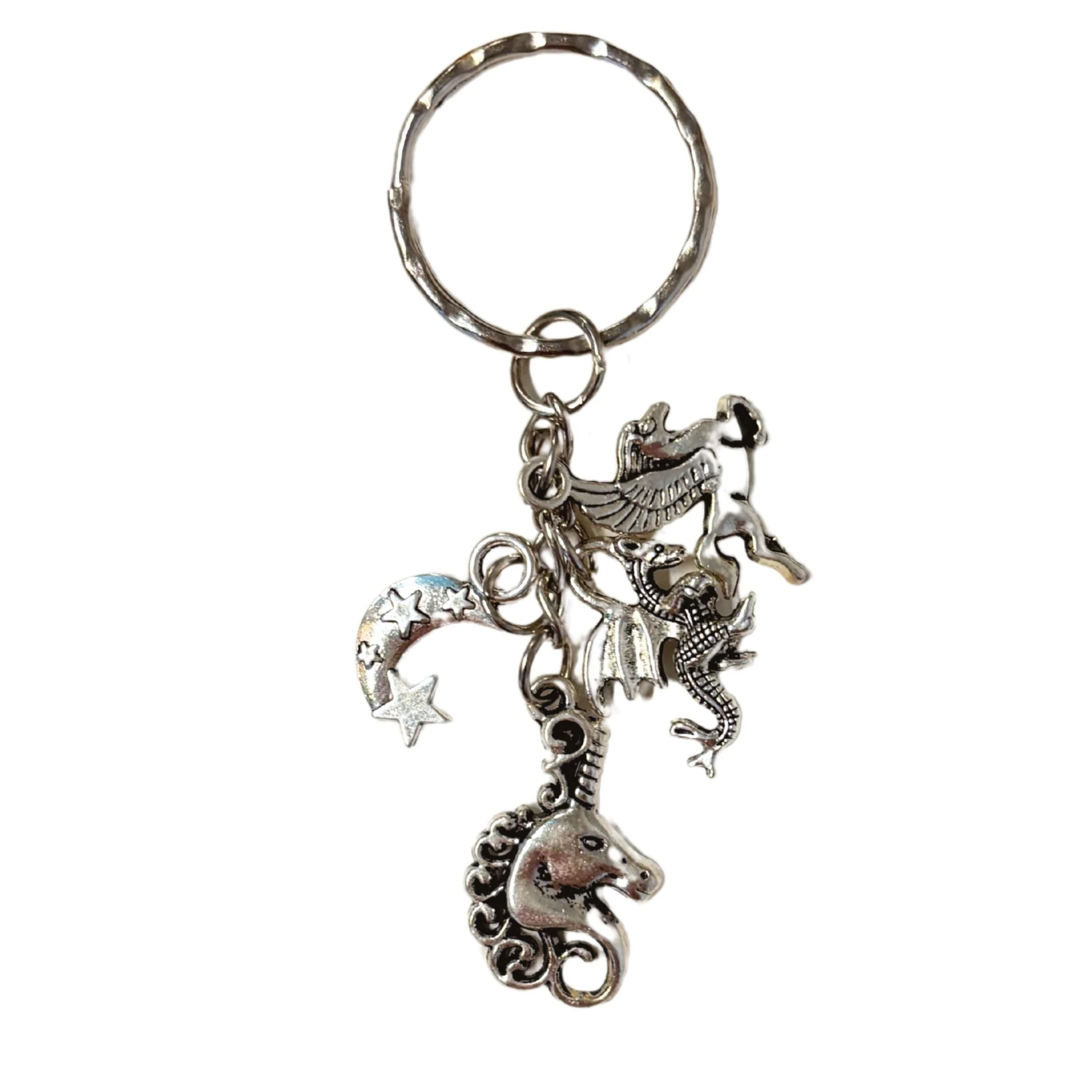 Silver Unicorn Fantasy Charms Lightweight Keychain in Silver - Image 7