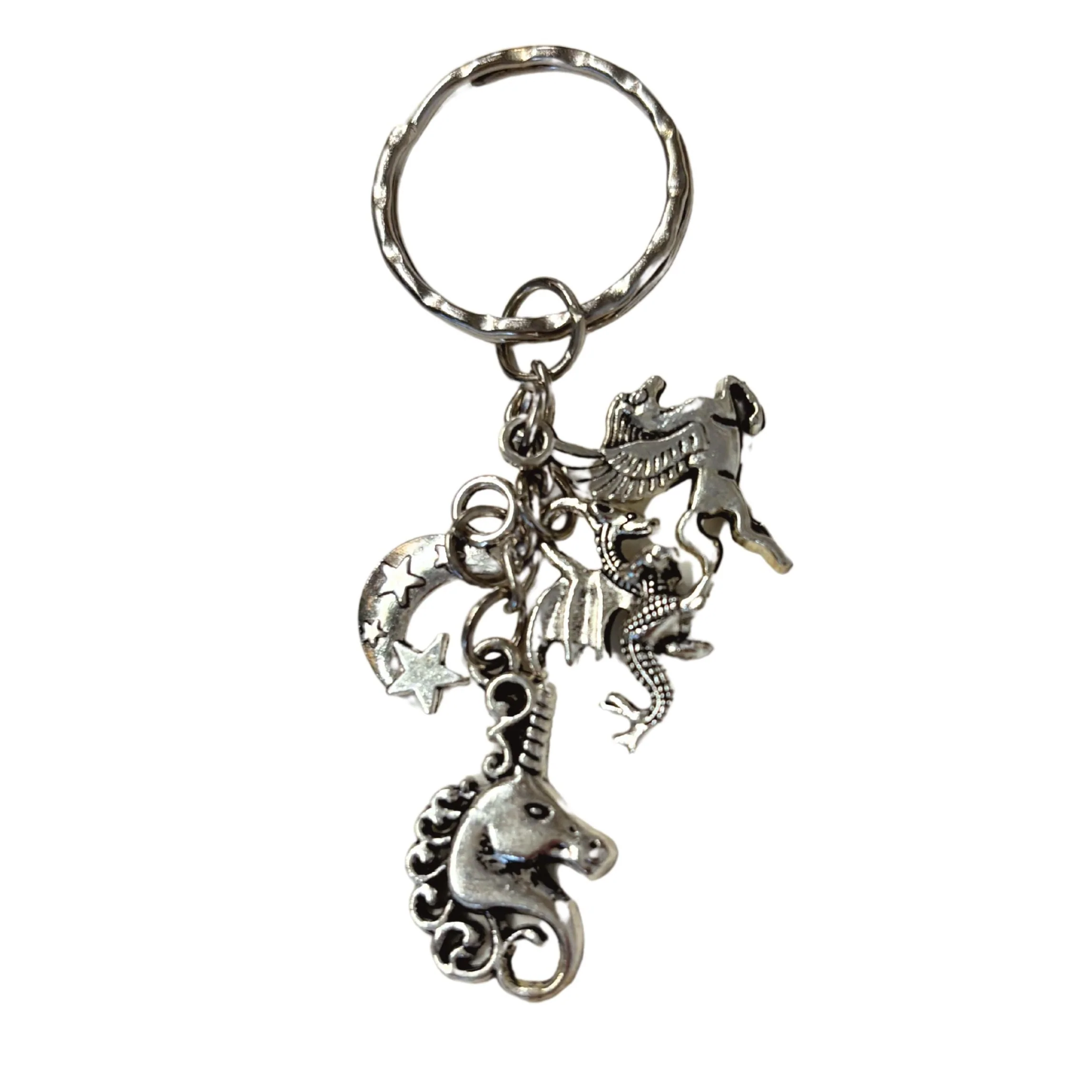 Silver Unicorn Fantasy Charms Lightweight Keychain in Silver - Image 8