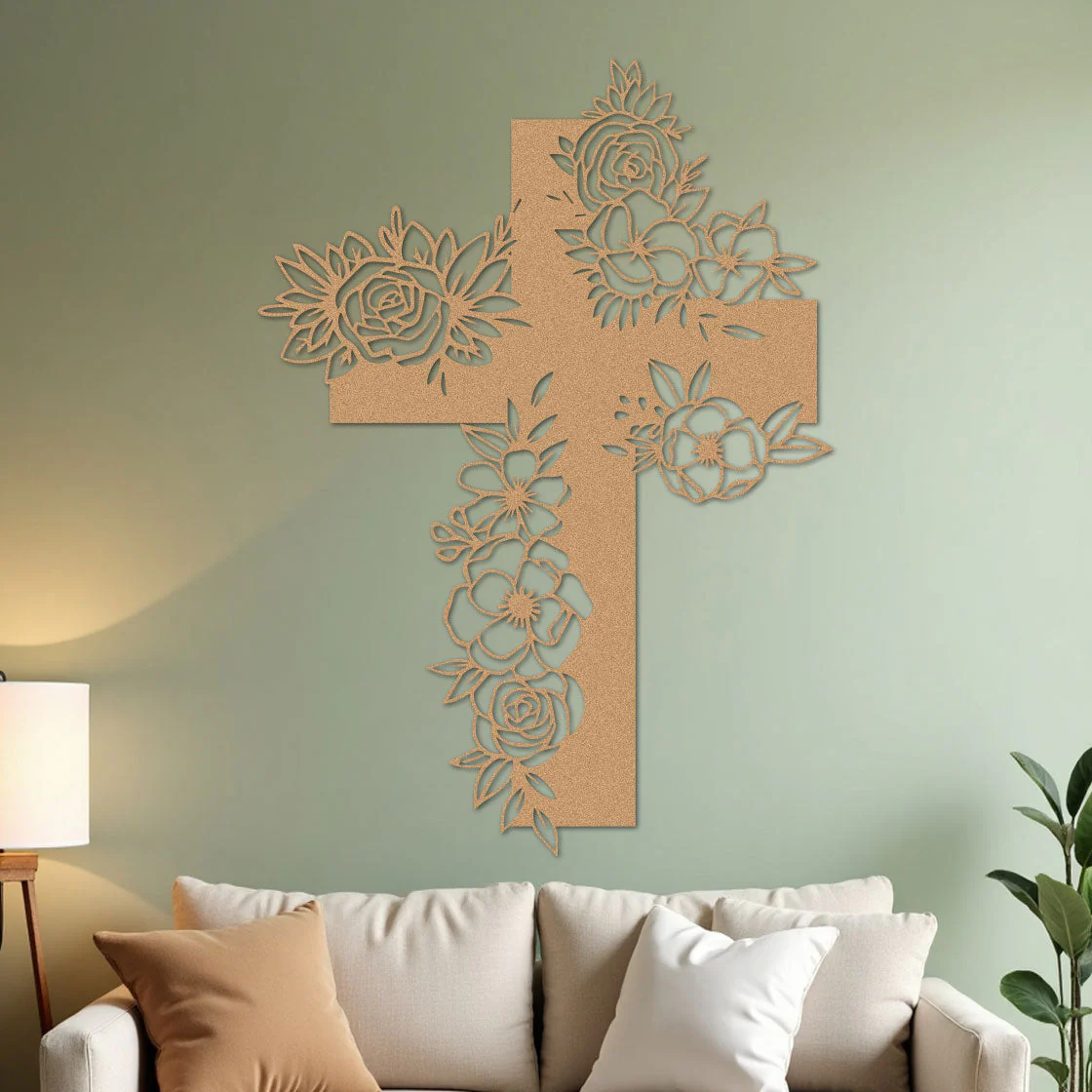 Simple Cross with Flowers - Image 3