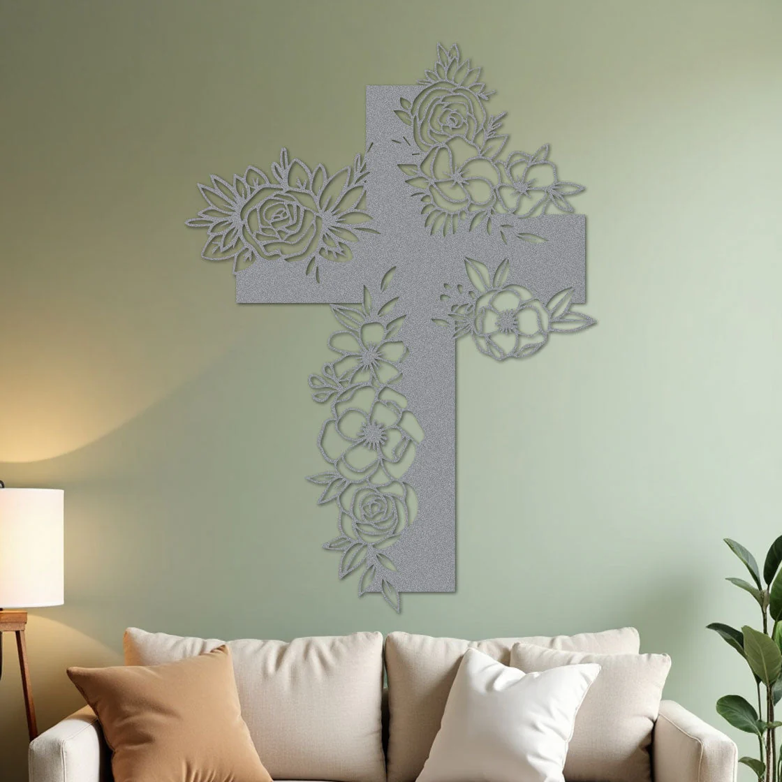 Simple Cross with Flowers - Image 4