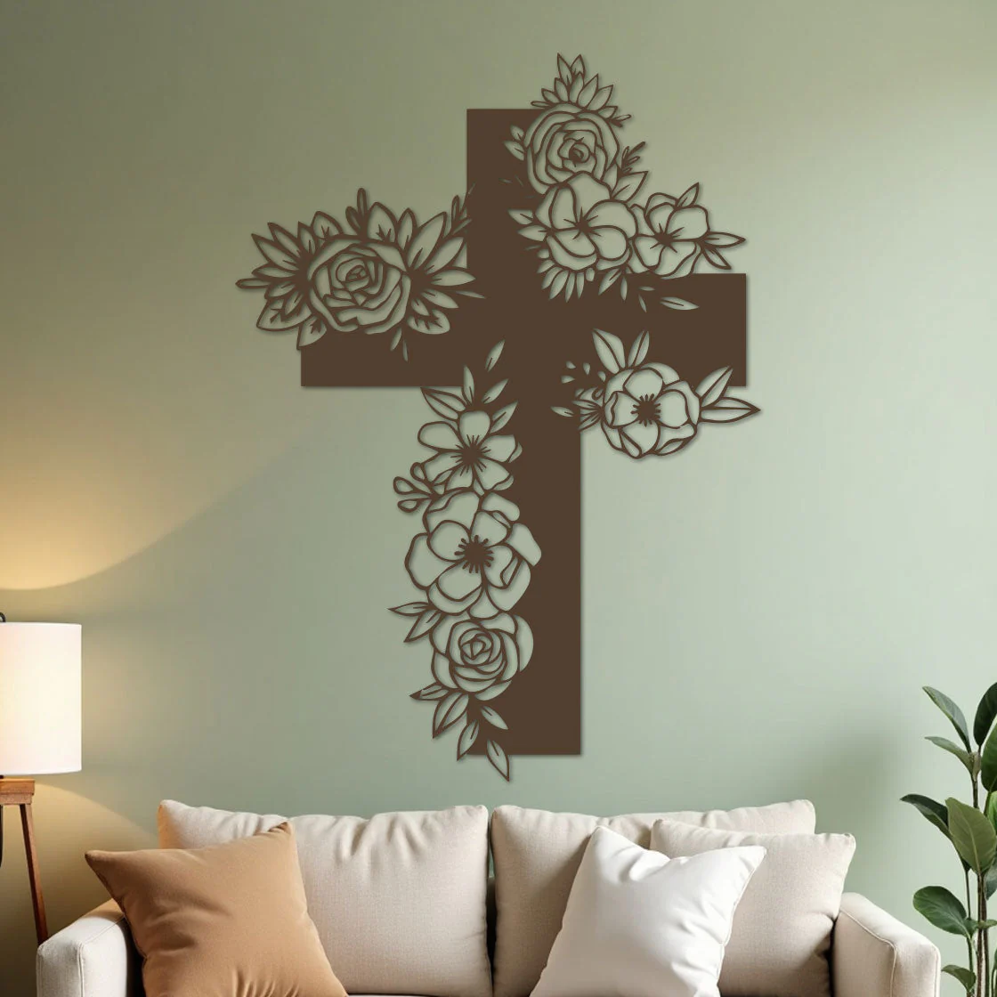 Simple Cross with Flowers - Image 5