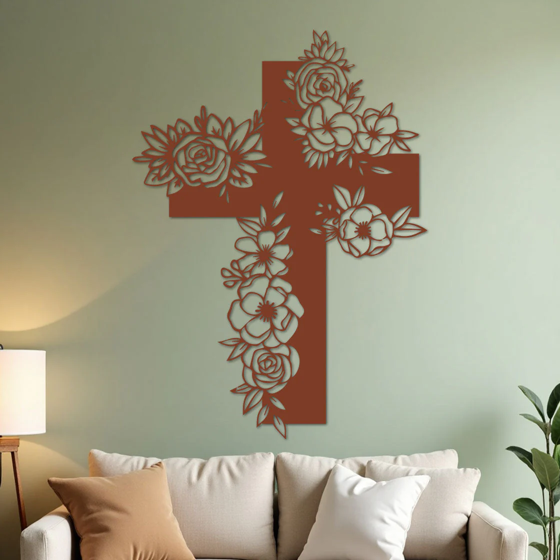 Simple Cross with Flowers - Image 6