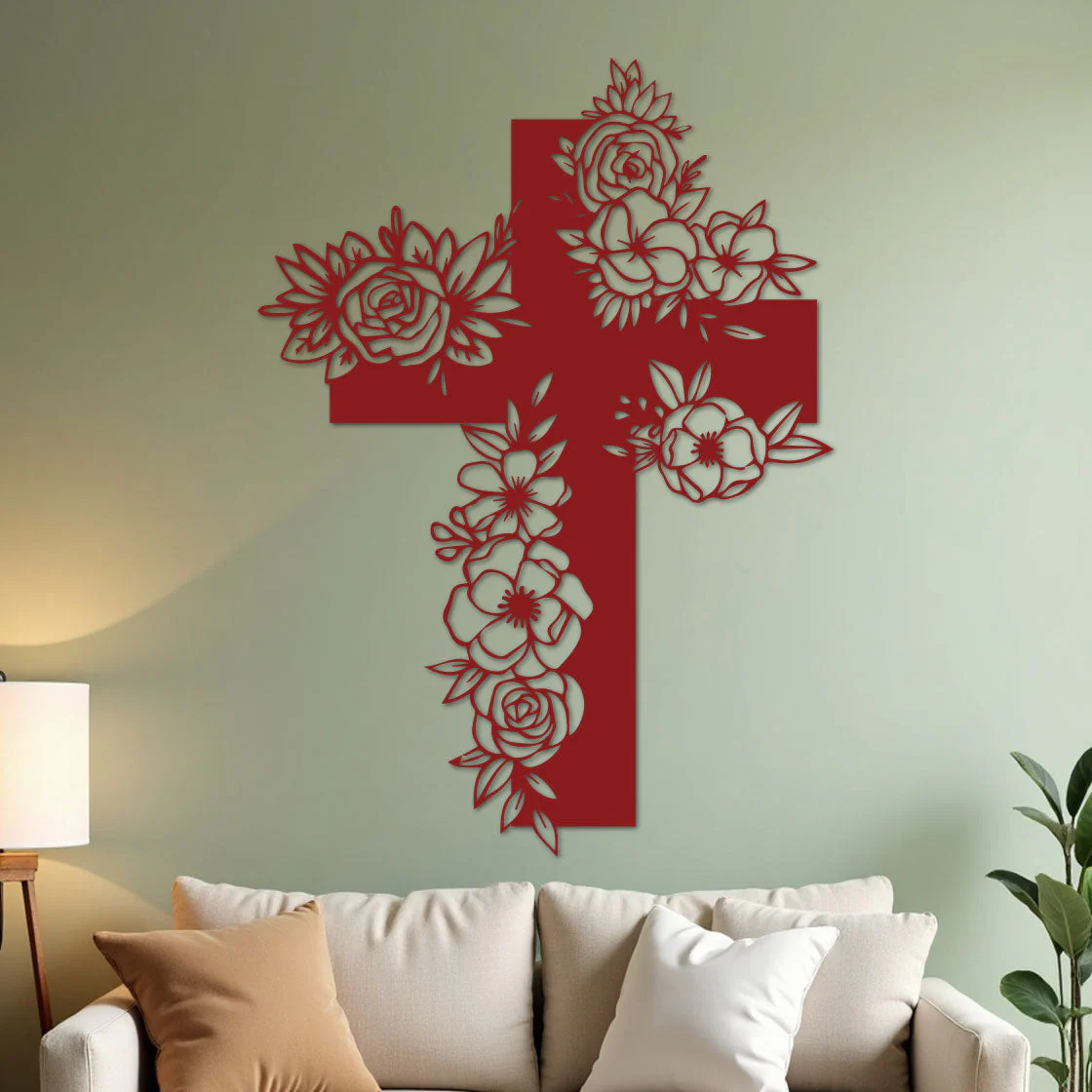 Simple Cross with Flowers - Image 7