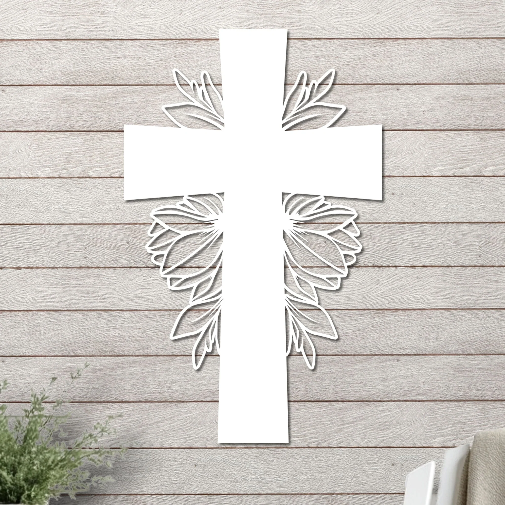 Simple Cross with Leaves - Image 2