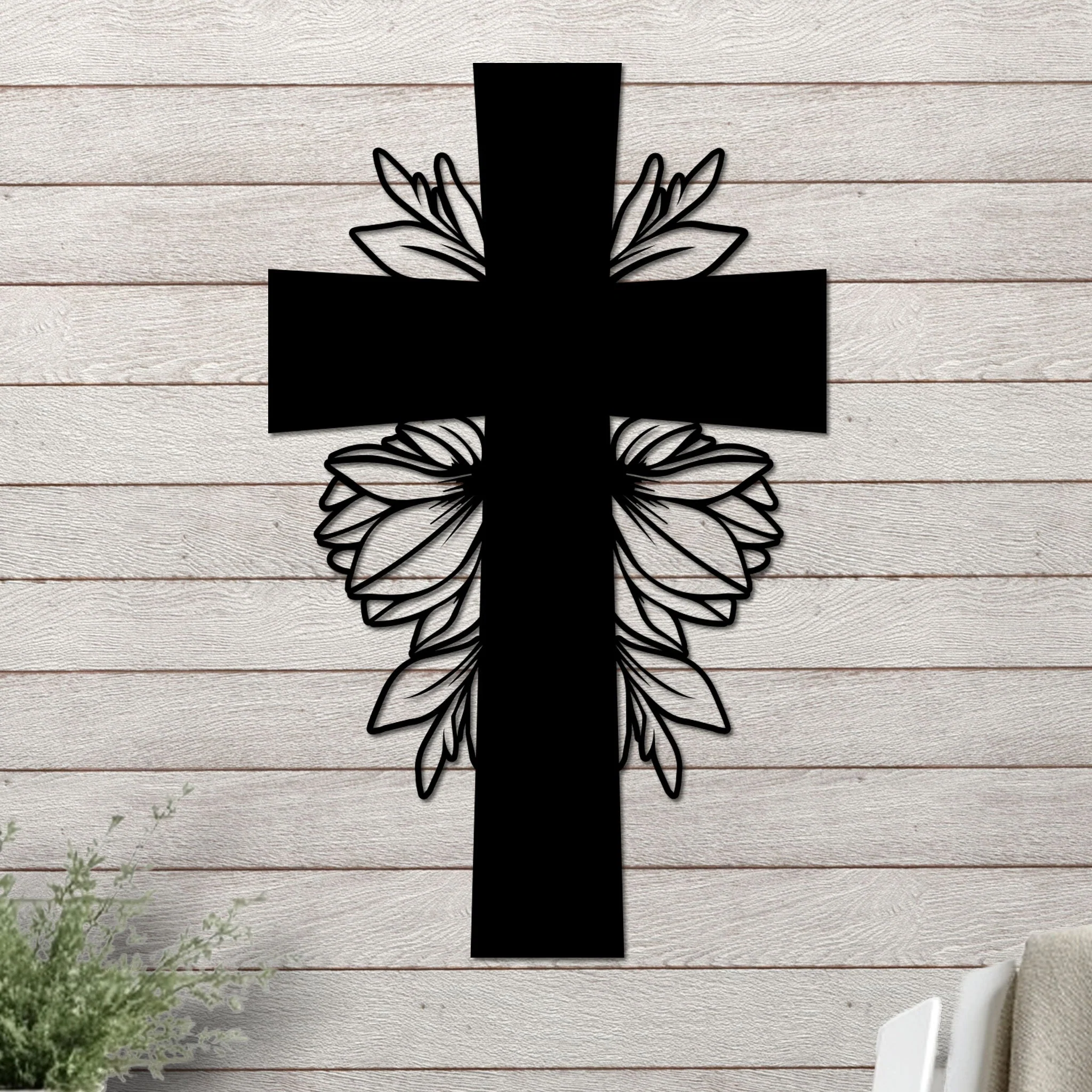 Simple Cross with Leaves - Image 4