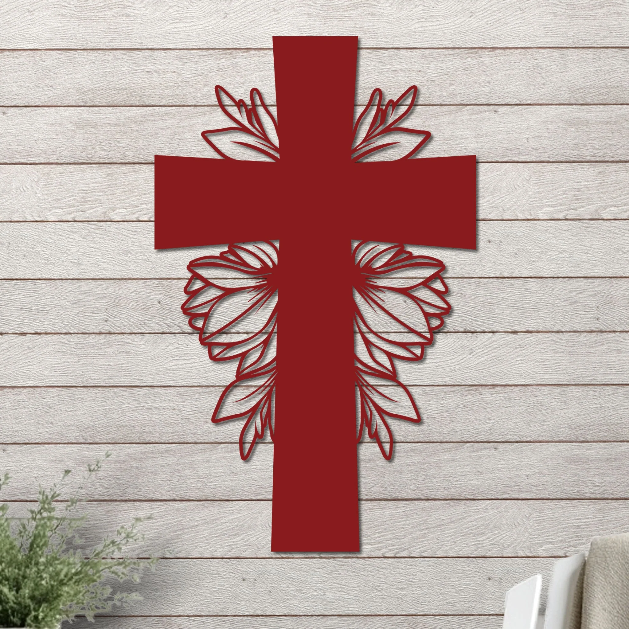 Simple Cross with Leaves - Image 5
