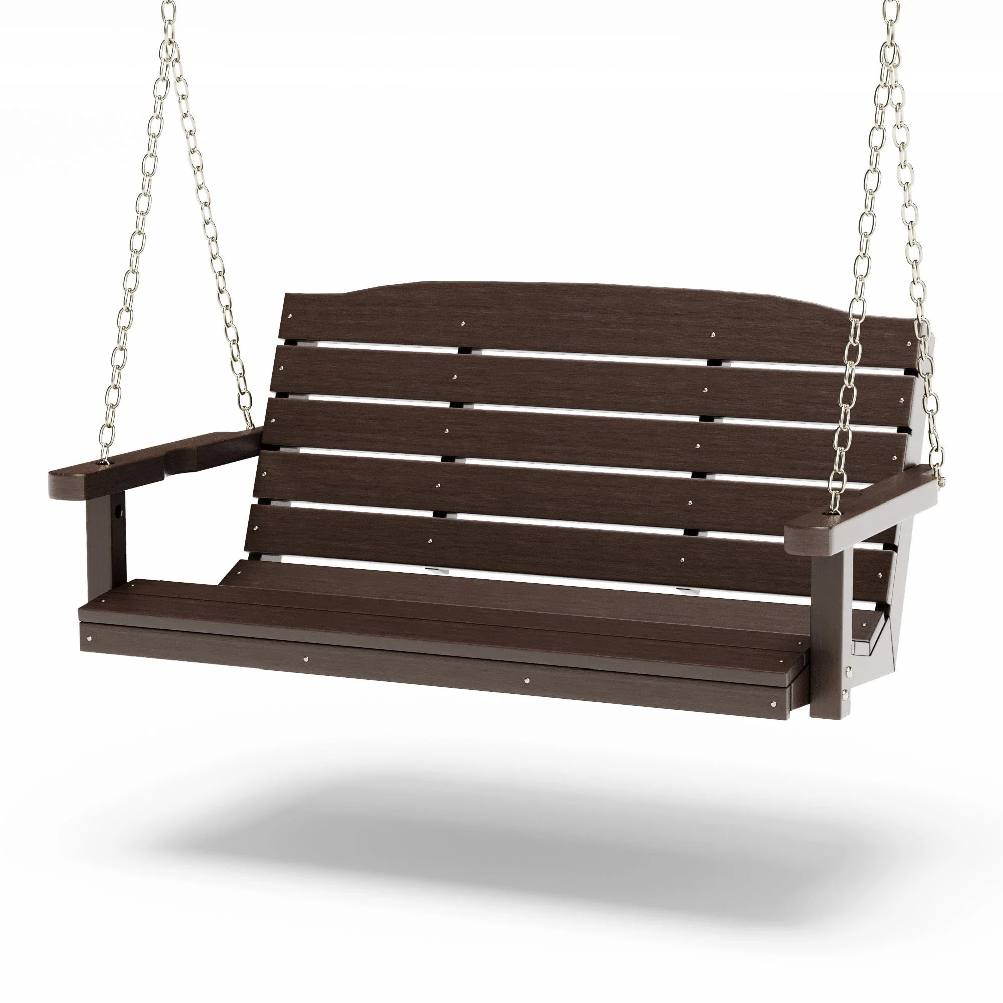 SimplyPoly 4 Foot Amish Made Classic Recycled Plastic Porch Swing, Black - Image 22