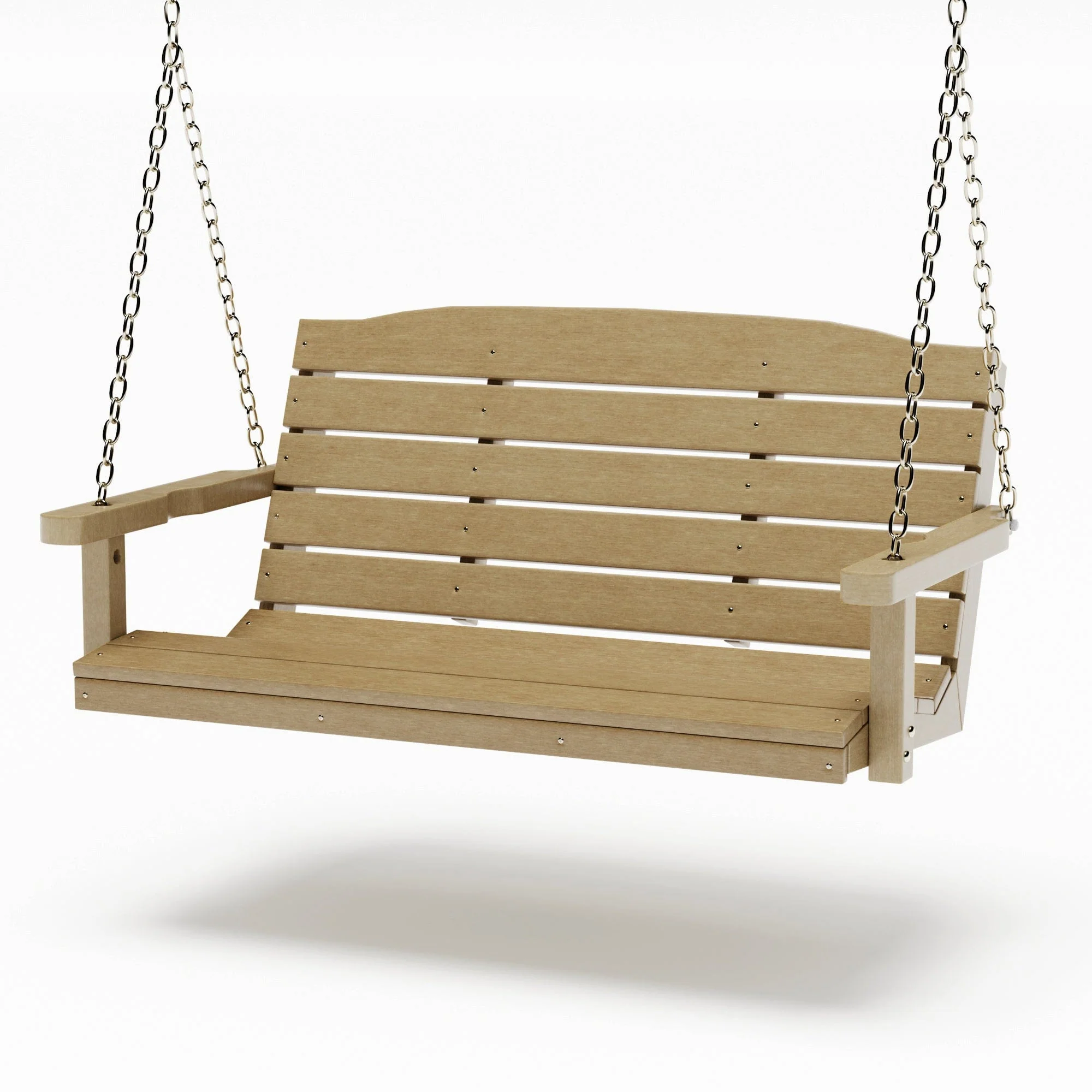 SimplyPoly 4 Foot Amish Made Classic Recycled Plastic Porch Swing, Black - Image 3