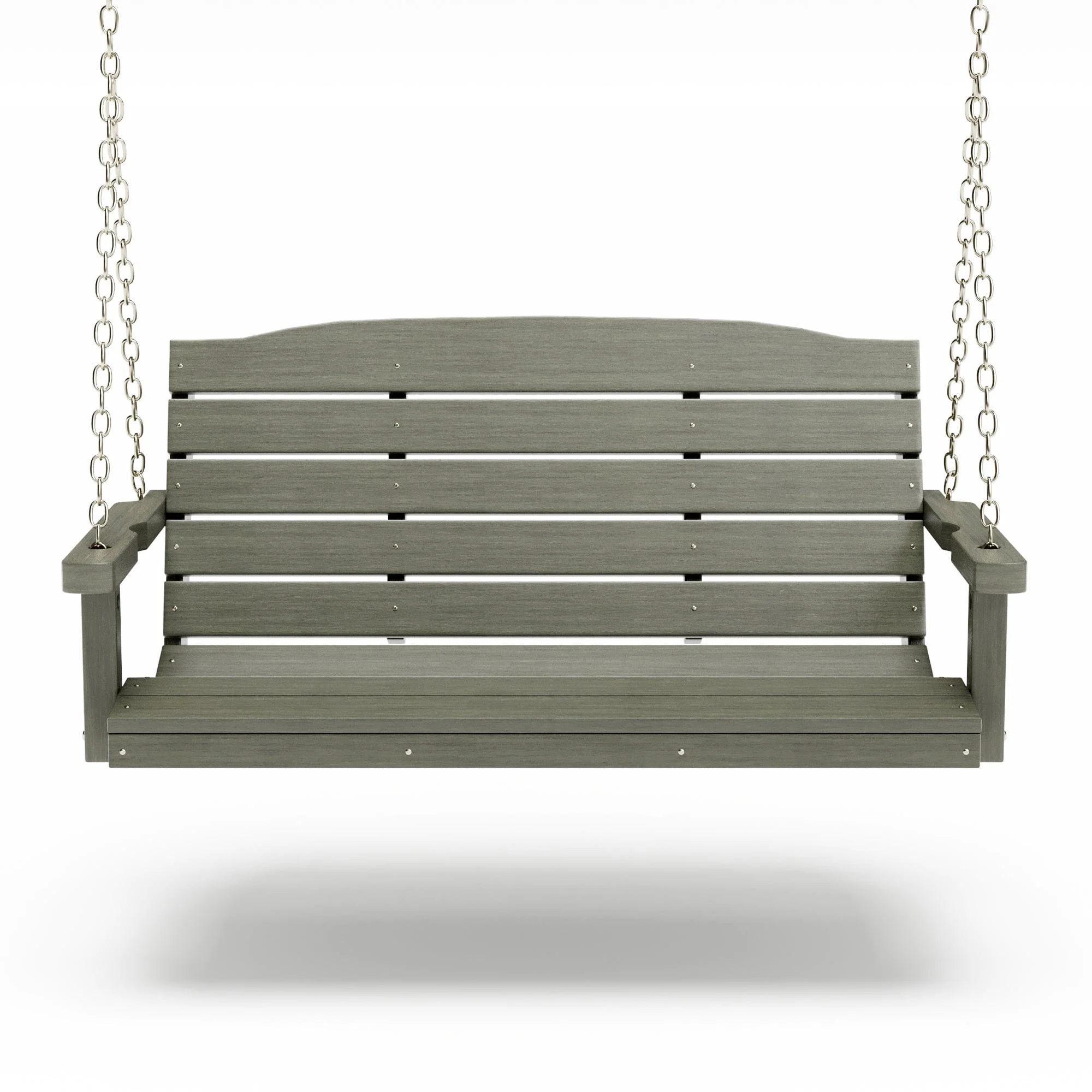 SimplyPoly 4 Foot Amish Made Classic Recycled Plastic Porch Swing, Dark Grey - Image 13
